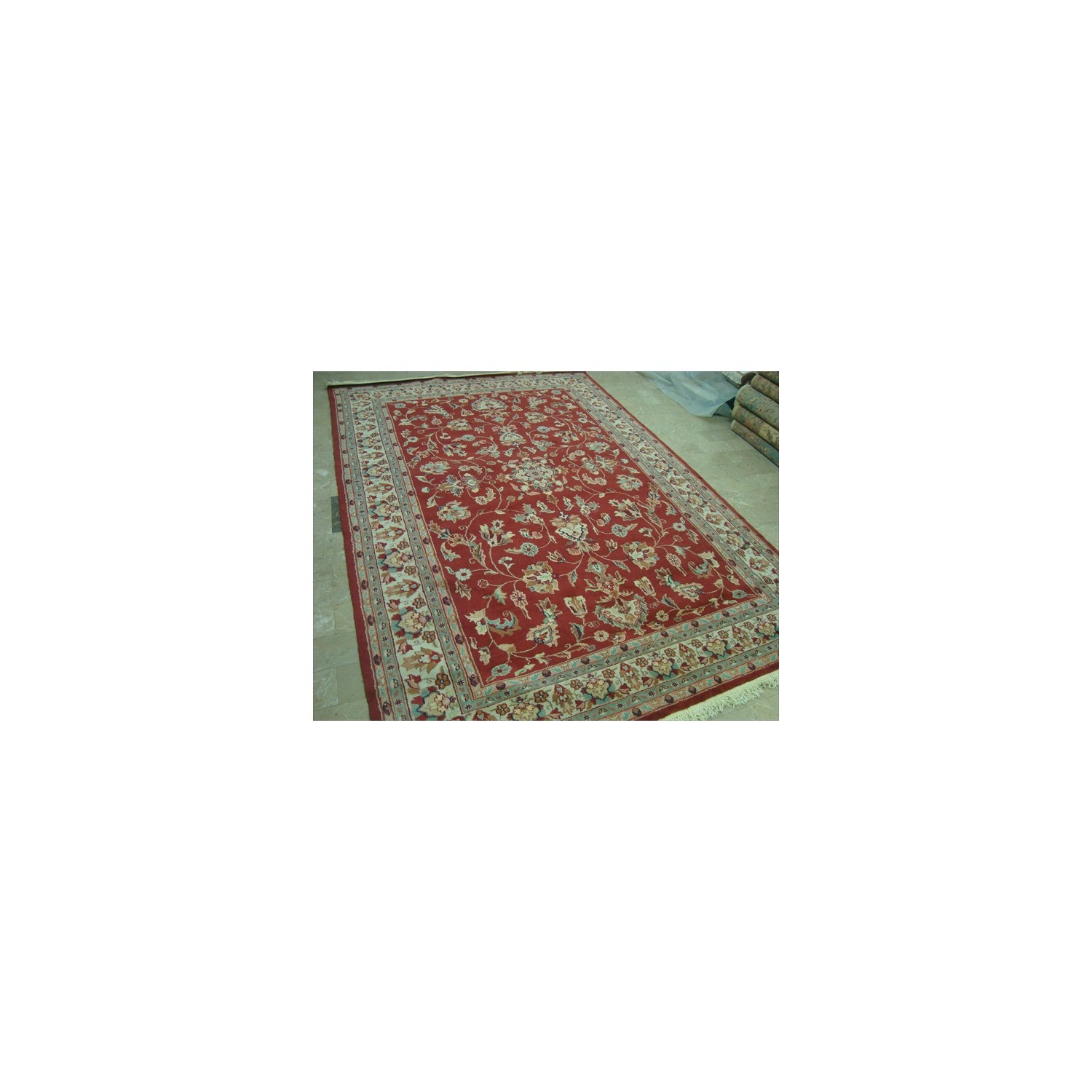 Ahmedani Amazing Floral Hand Knotted Silk Wool Carpet 10.2' x 7.1' Area Rug - Red
