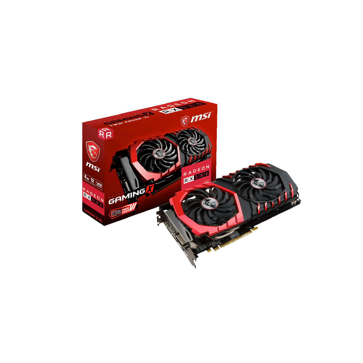 MSI Radeon RX 580 GAMING X Dual Torx Fans 4GB 256-Bit GDDR5 HDCP Ready CrossFireX Support Video Card