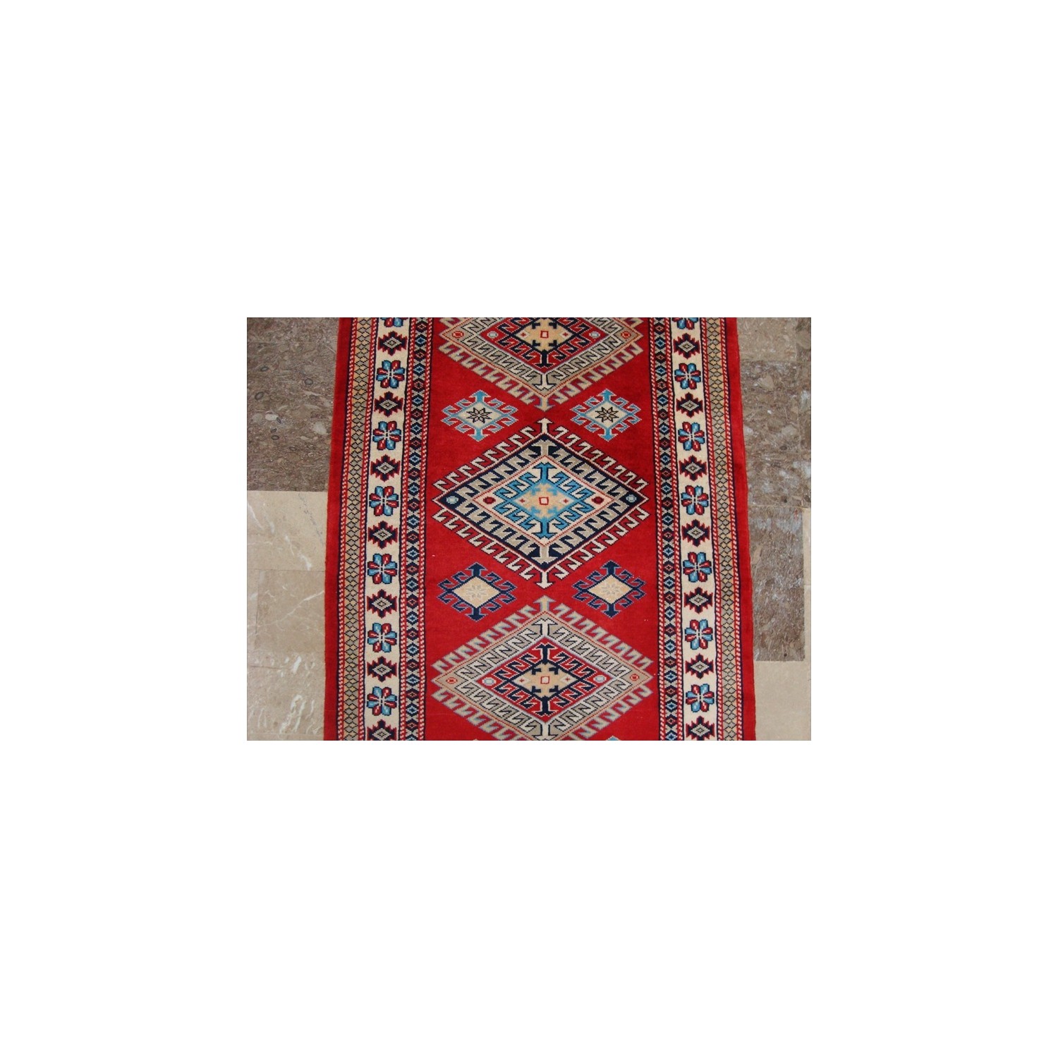 Rectangle Runner Rug Shirvan Kuba Fine Veg Dyed Kazak Hand Knotted Wool Carpet'