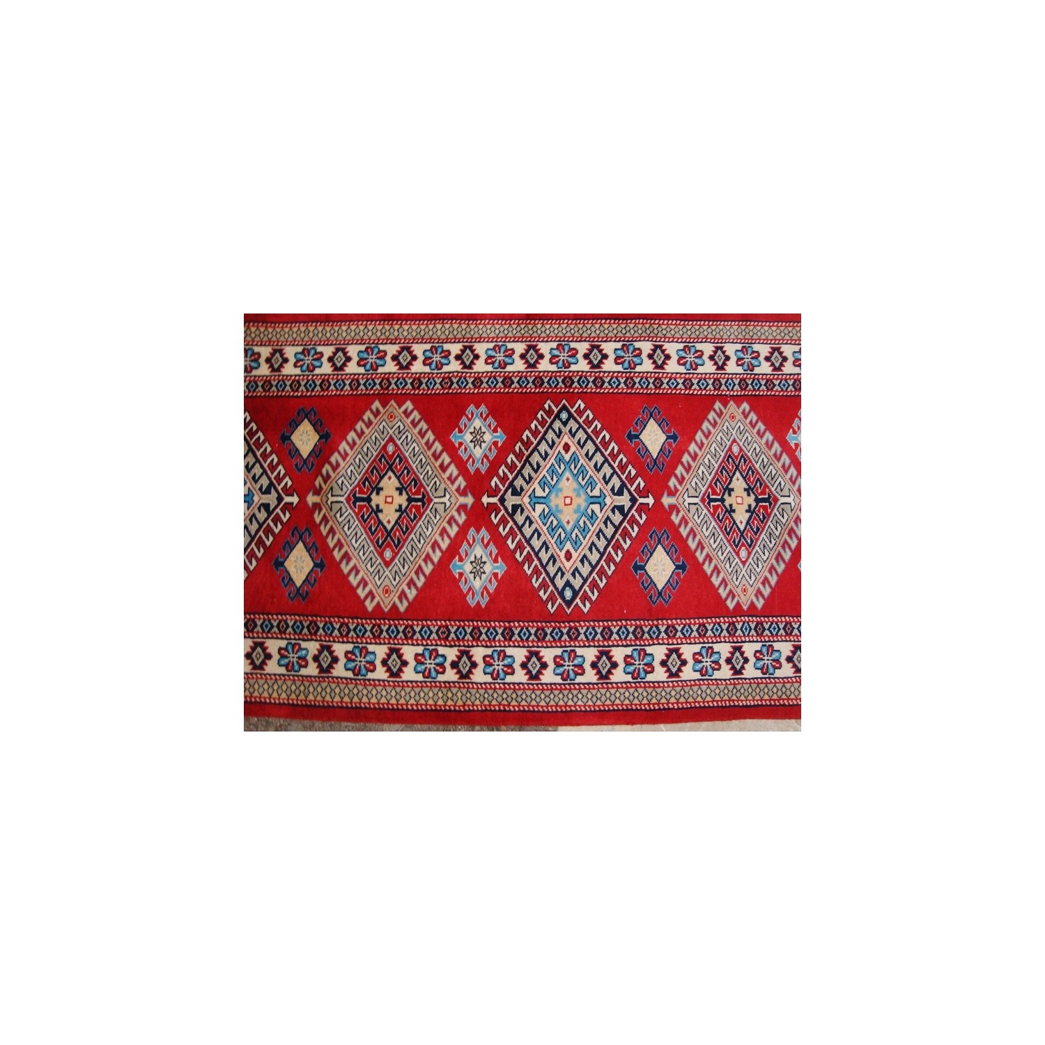 Rectangle Runner Rug Shirvan Kuba Fine Veg Dyed Kazak Hand Knotted Wool Carpet'