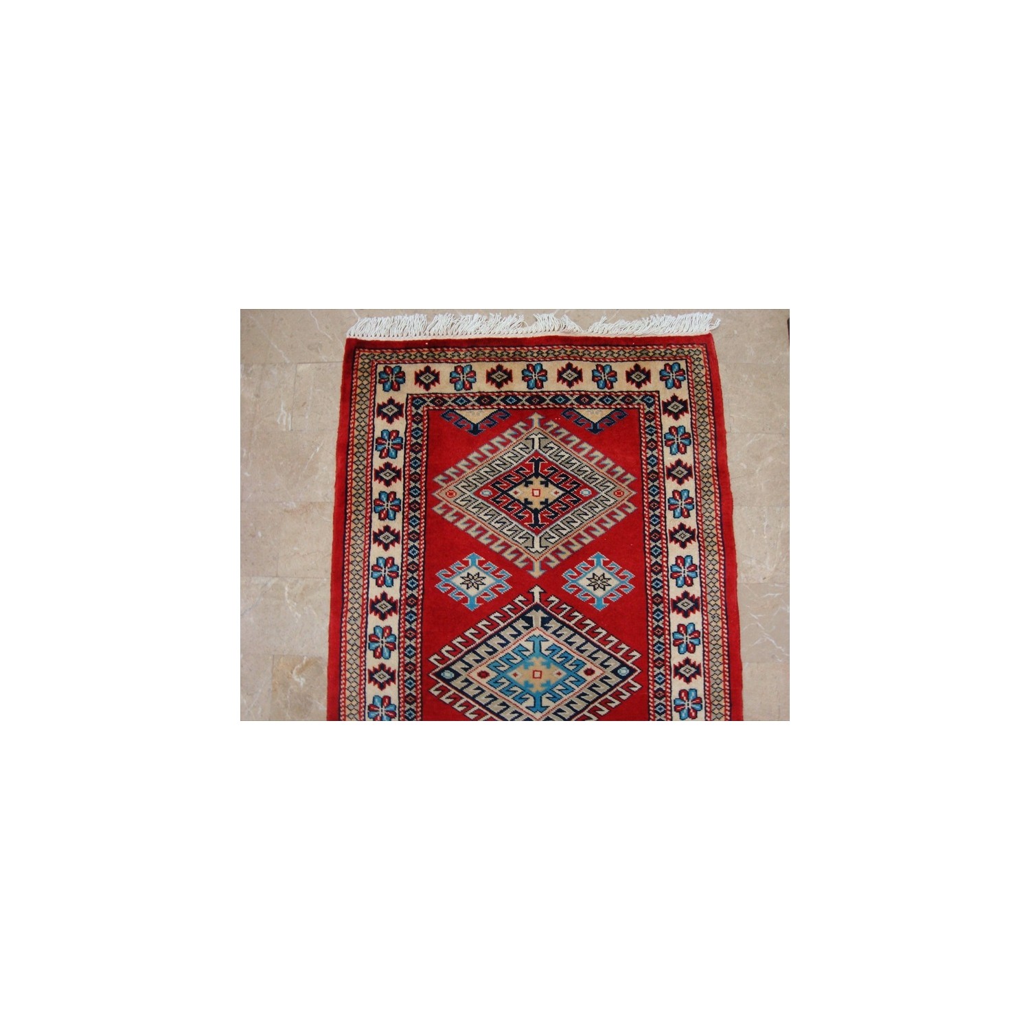 Rectangle Runner Rug Shirvan Kuba Fine Veg Dyed Kazak Hand Knotted Wool Carpet'