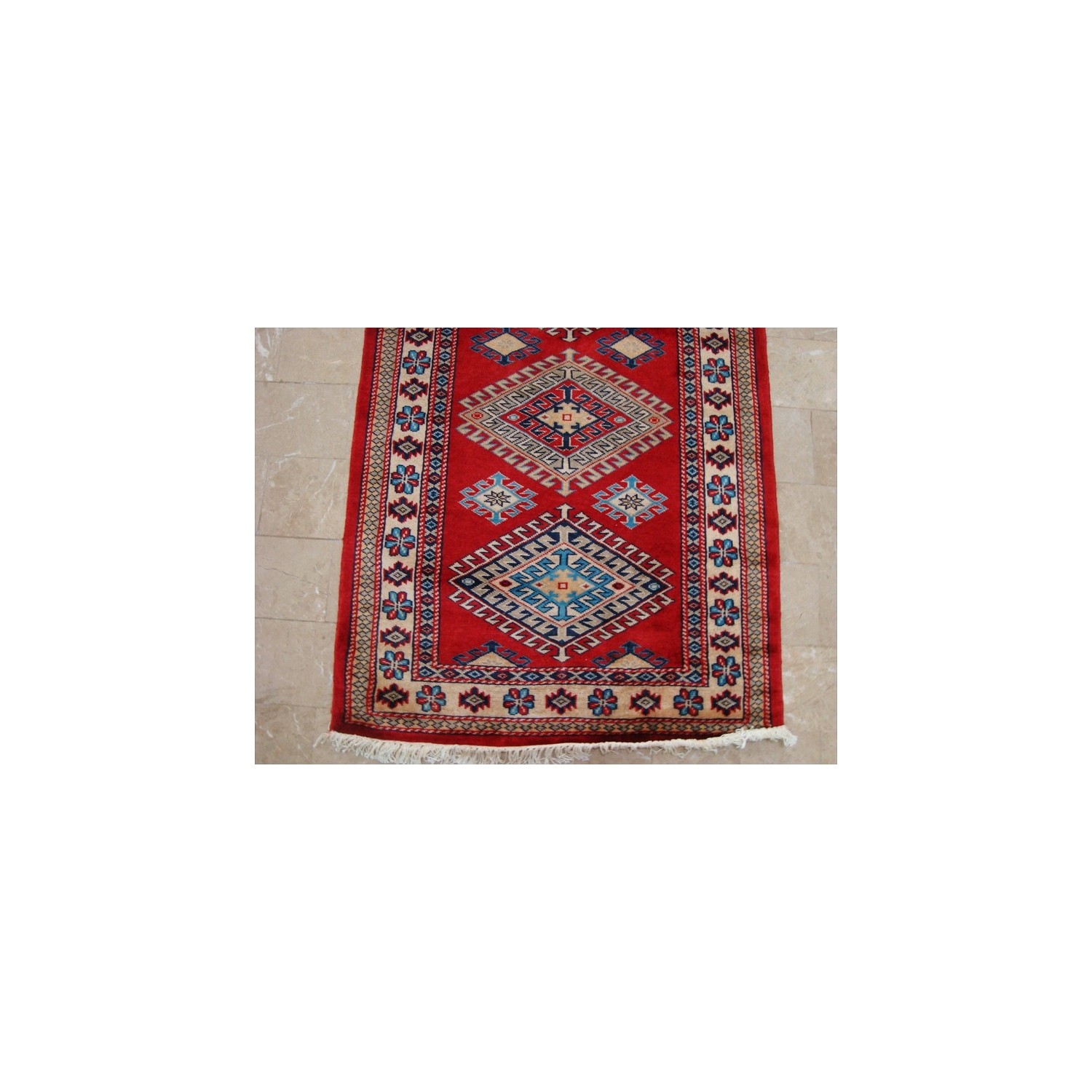 Rectangle Runner Rug Shirvan Kuba Fine Veg Dyed Kazak Hand Knotted Wool Carpet'