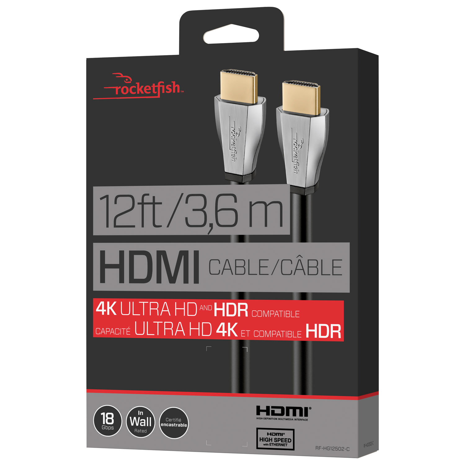 Rocketfish 3.7m 4K Ultra HD HDMI Cable - Only at Best Buy