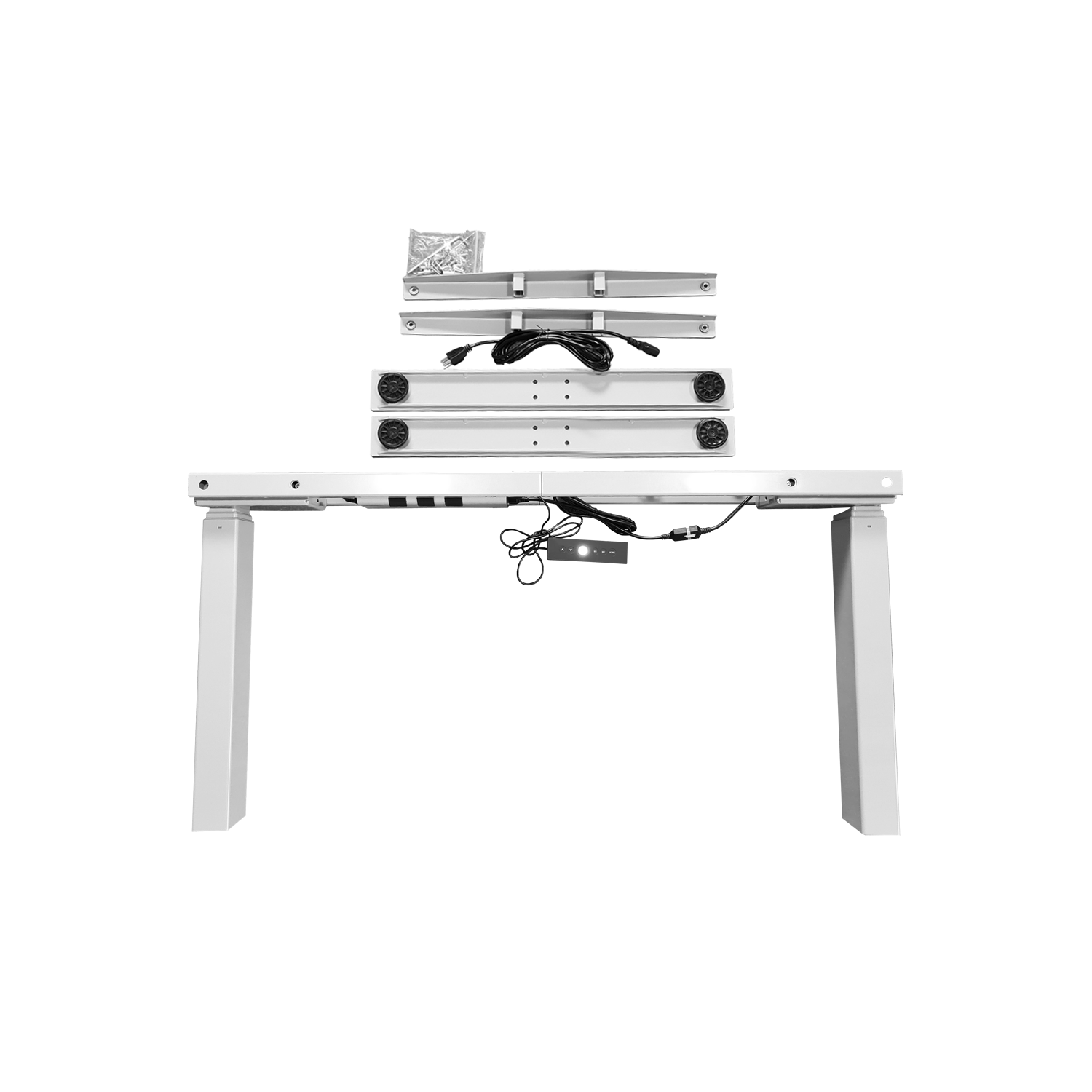 Dual Motor Programmable Standing Desk - Silver