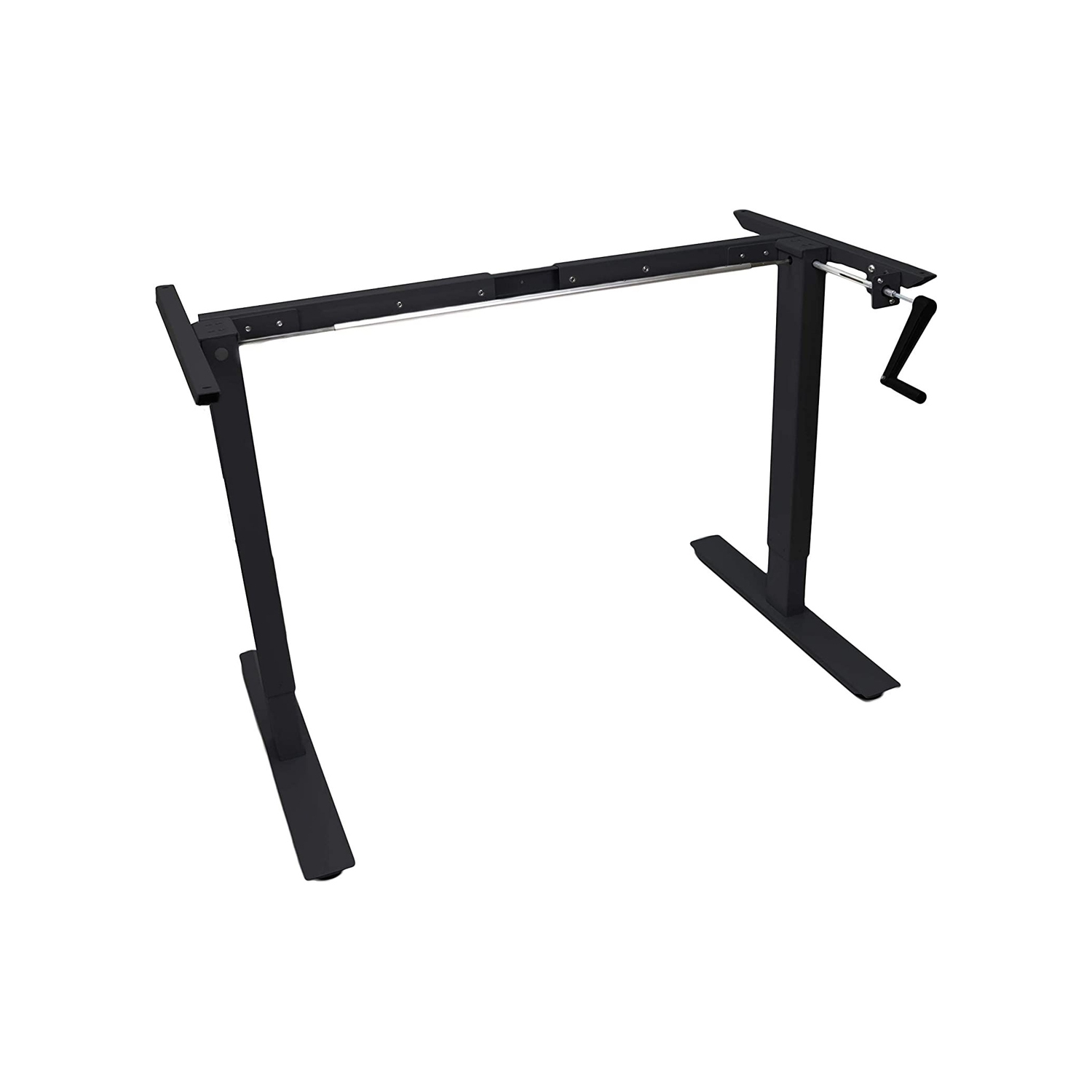 Standing Desk, Manual Crank Adjustable Height Sit-Stand Frame (Black)