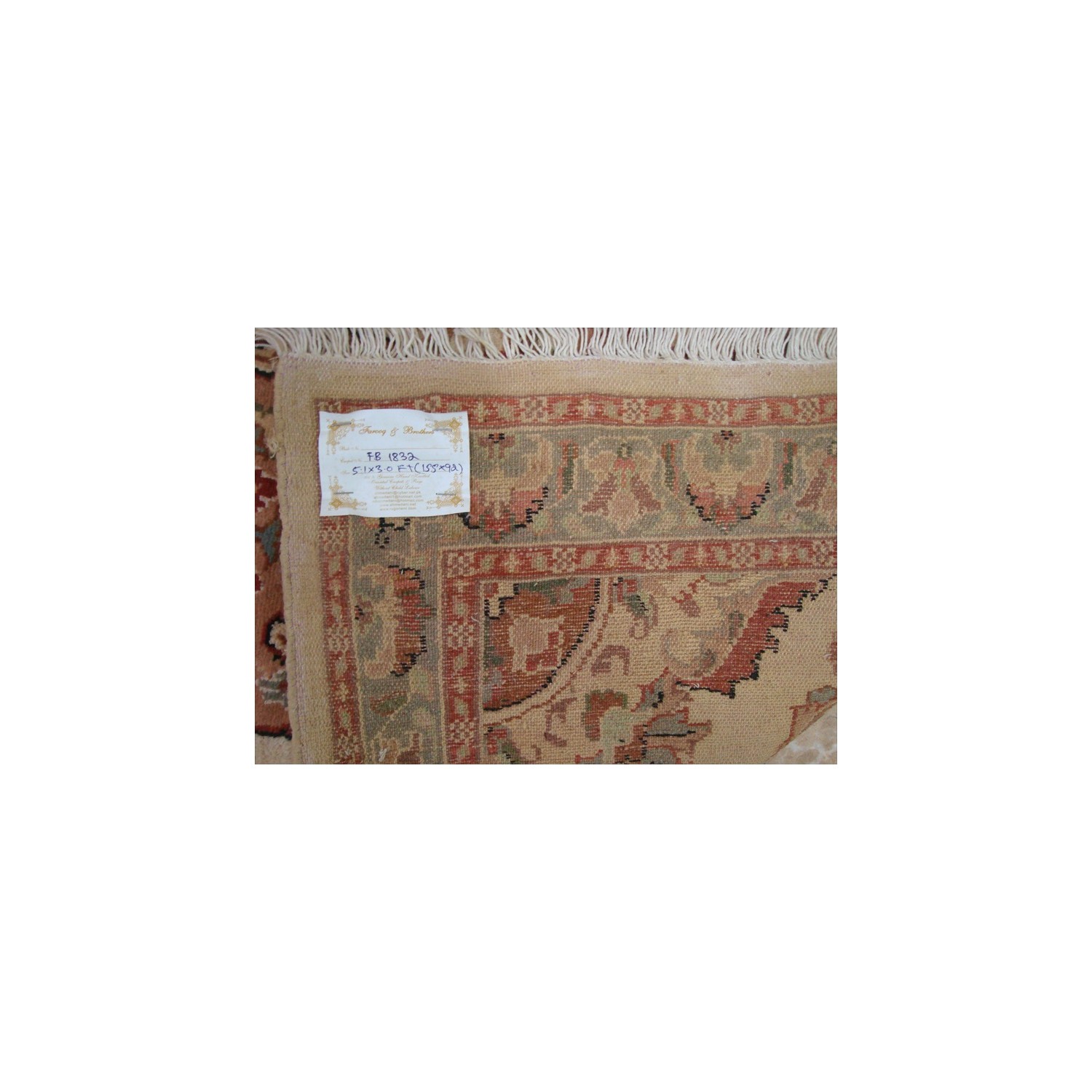 Rectangle Area Rug Ivory Medallion Flowers Hand Knotted Wool Silk Carpet'