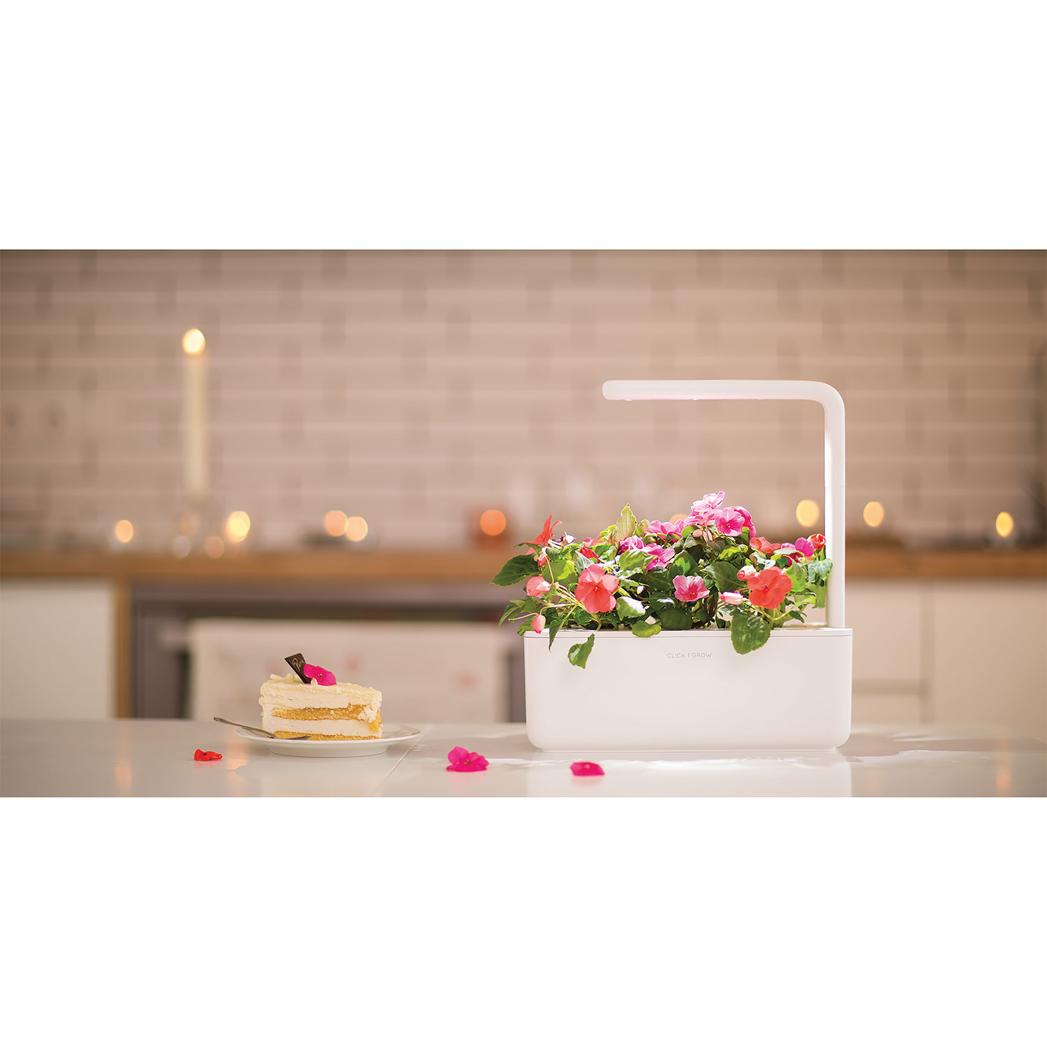 Click and Grow Smart Indoor Garden with Basil Seed Capsule Refill - 3 Pack - White