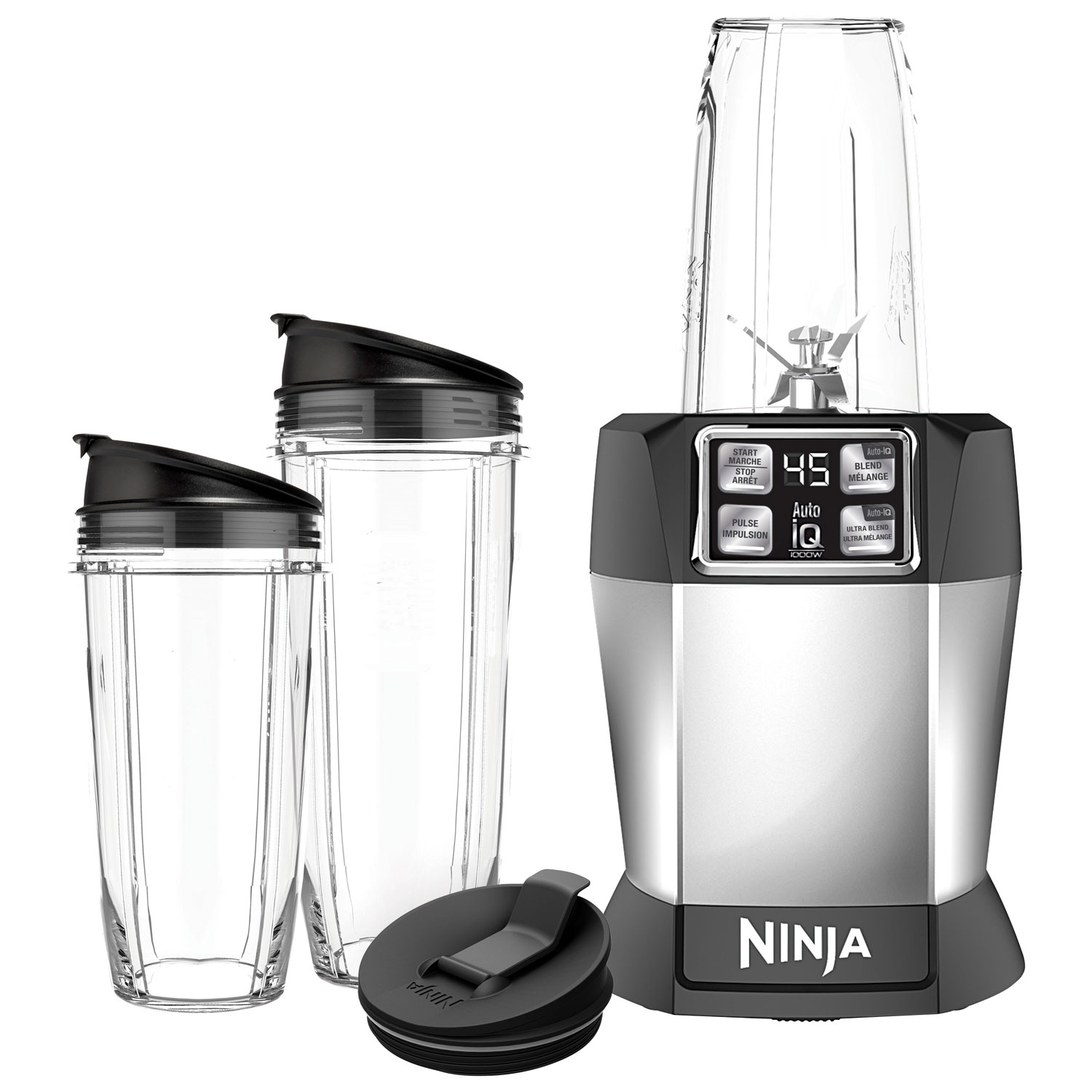Ninja Nutri Ninja Auto-iQ Single Serve 1000 Watt Stand Blender with Blending Cups