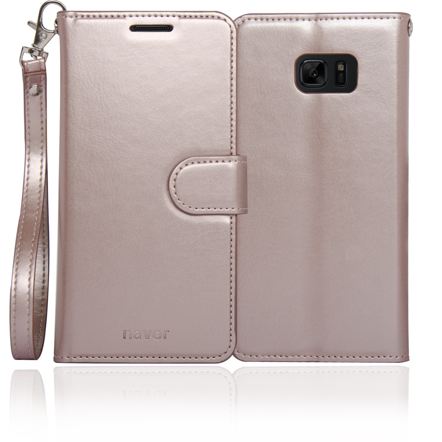 Navor Wallet Case for Samsung Galaxy Note - Rose Gold