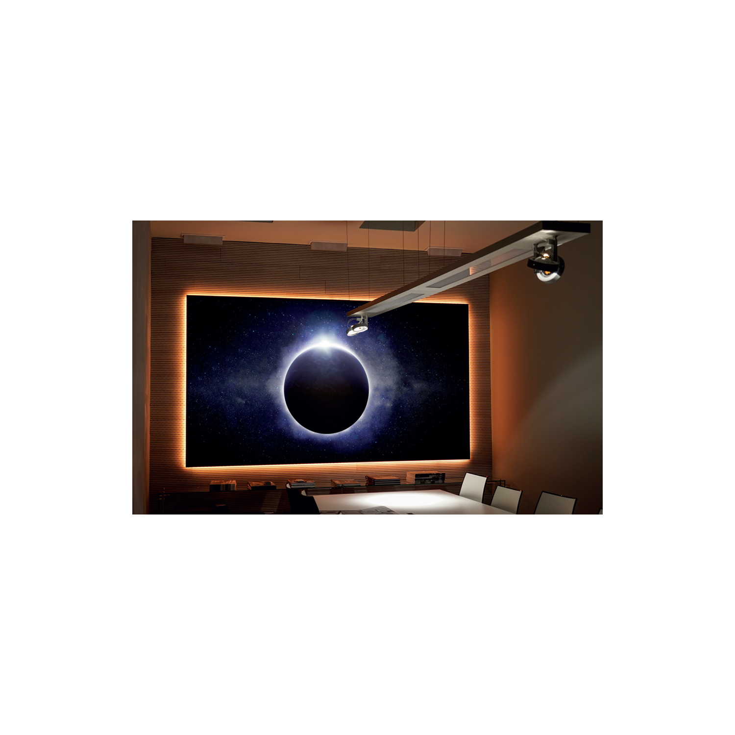 Elunevision Aurora 4K HDR 100” NanoEdge Fixed-Frame 1.3-16:9 Projector Screen