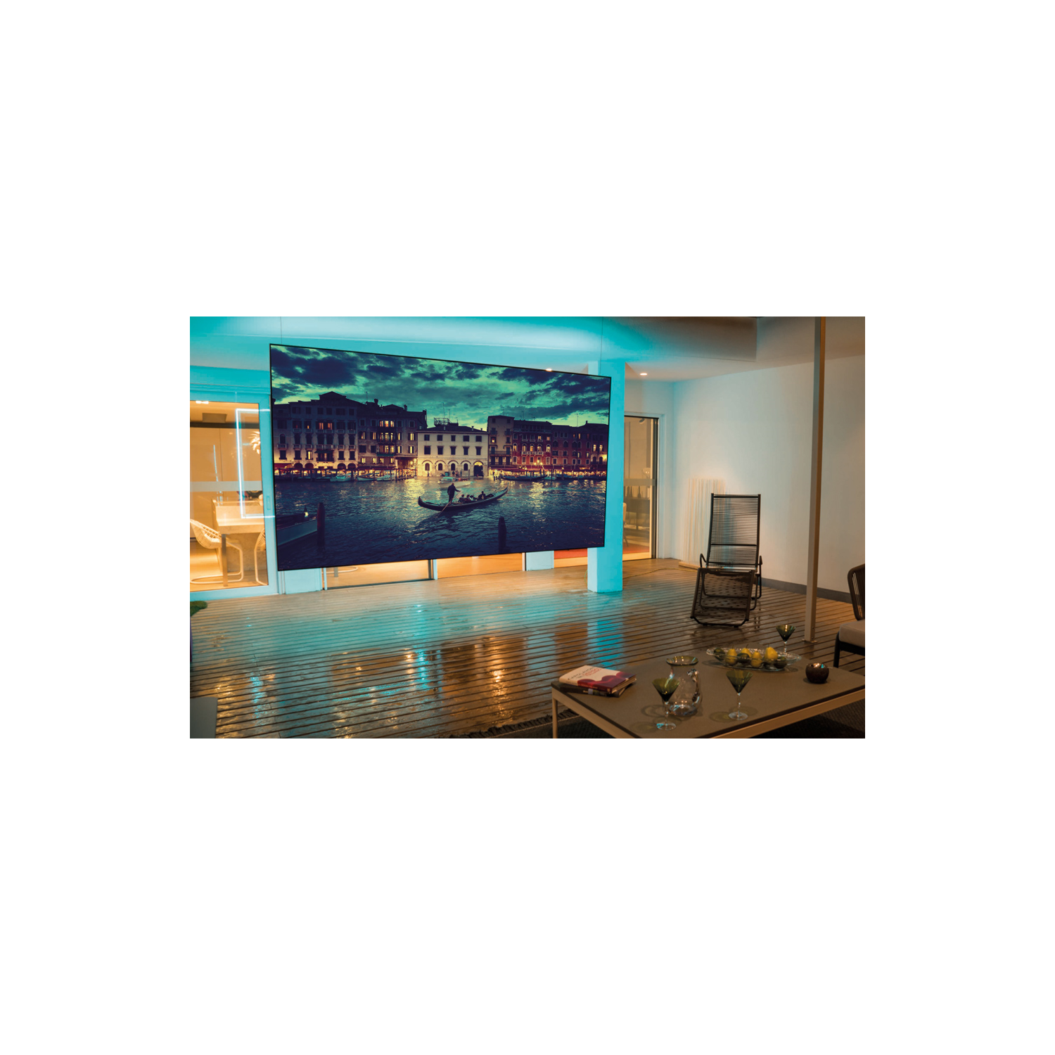 Elunevision Aurora 4K HDR 100” NanoEdge Fixed-Frame 1.3-16:9 Projector Screen