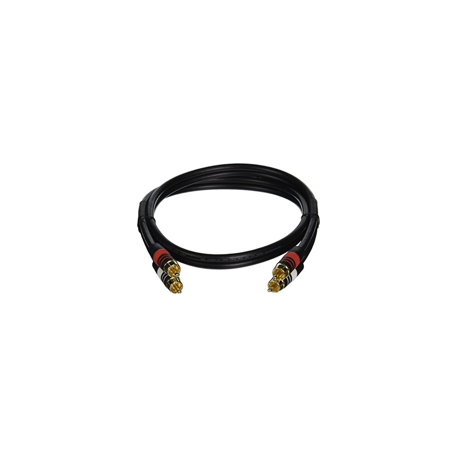 Monoprice 102869 3' Premium 2 RCA Plug to 2 RCA Plug 22AWG Cable - Black