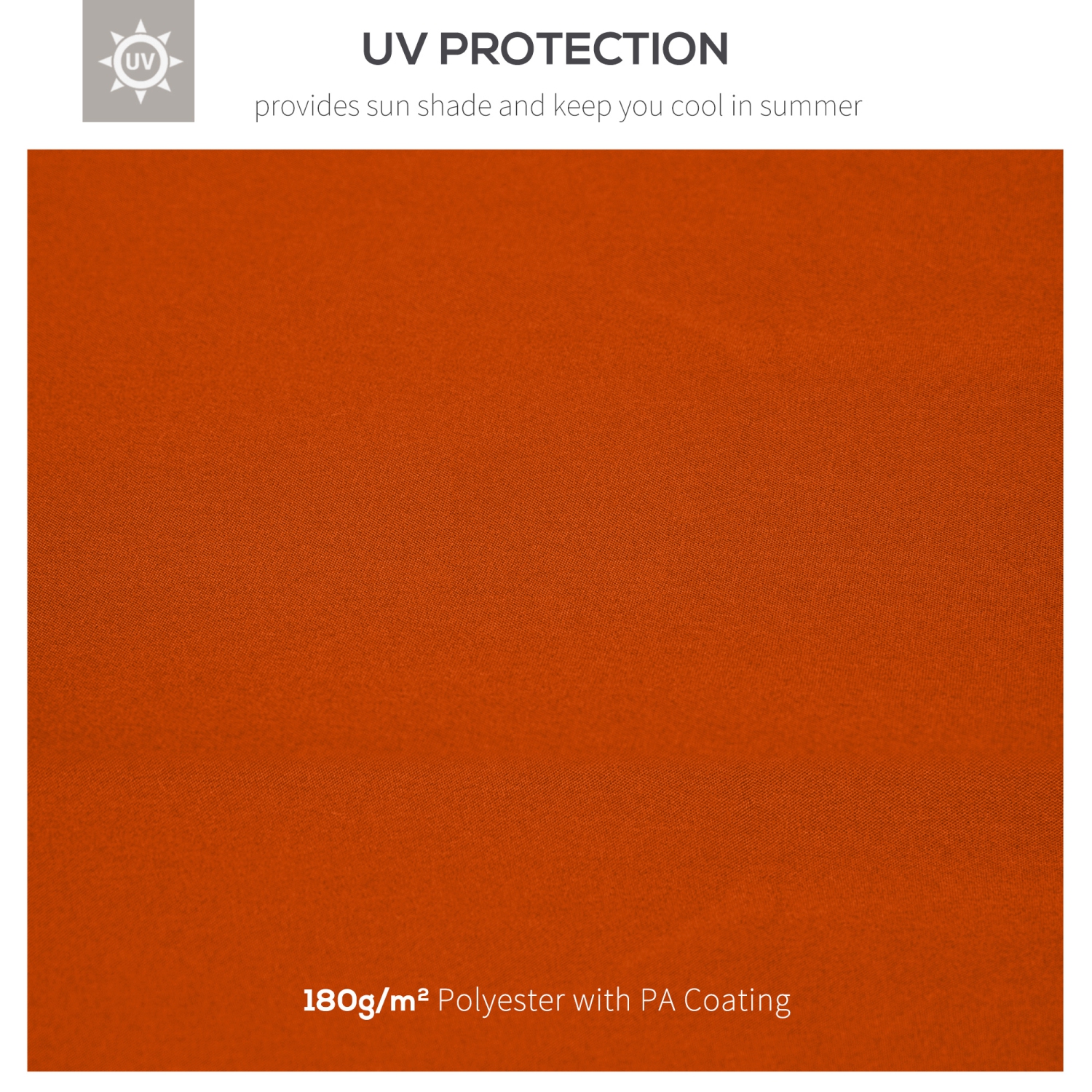 Outsunny 9.84' x 9.84' Square 2-Tier Gazebo Canopy Replacement Top Cover Outdoor Garden Sun Shade, Rust Red