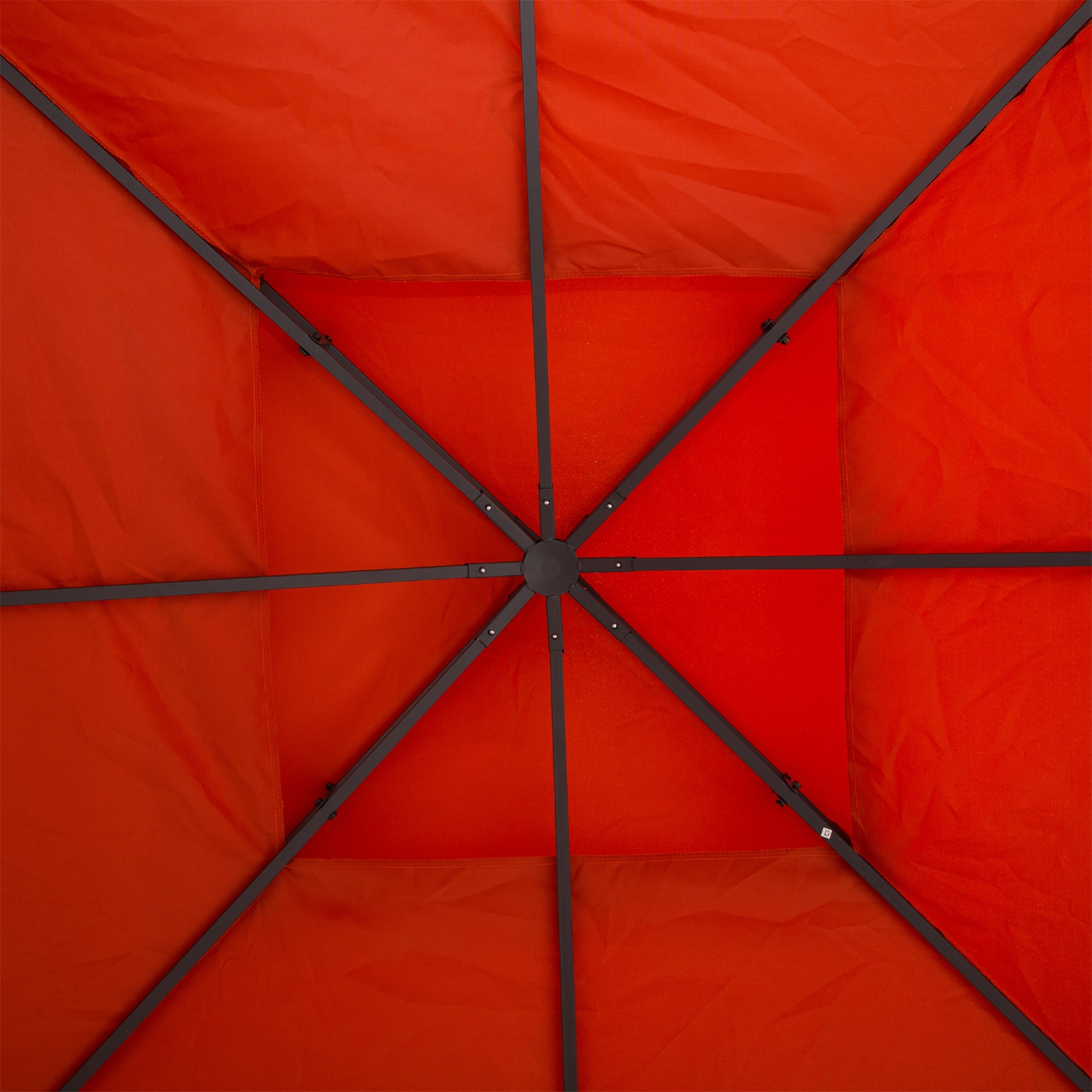 Outsunny 9.84' x 9.84' Square 2-Tier Gazebo Canopy Replacement Top Cover Outdoor Garden Sun Shade, Rust Red