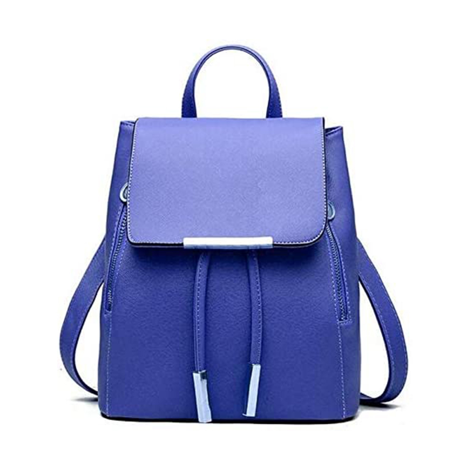 Women Convertible Business/Travel Leather Backpack/Handbag-Blue