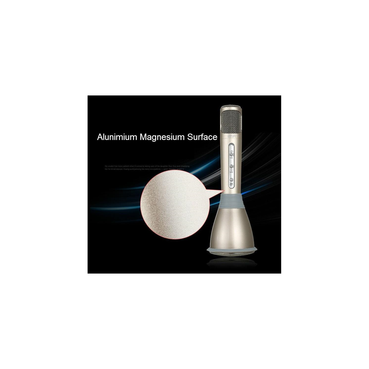 100% Genuine Tuxun K068 Portable Karaoke Wireless Bluetooth Microphone Speaker - Rose