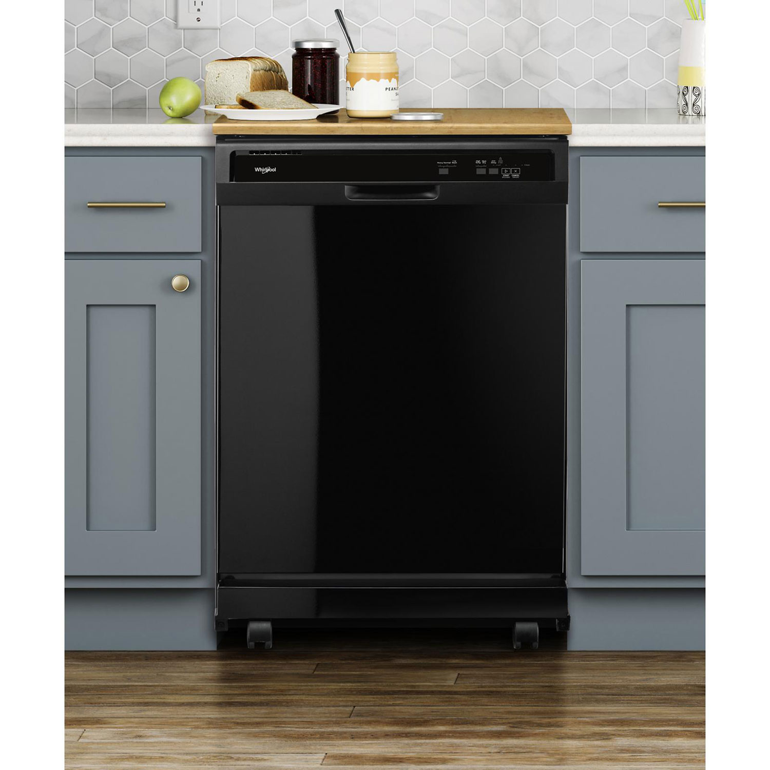 Whirlpool 24" 64dB Portable Dishwasher - Black
