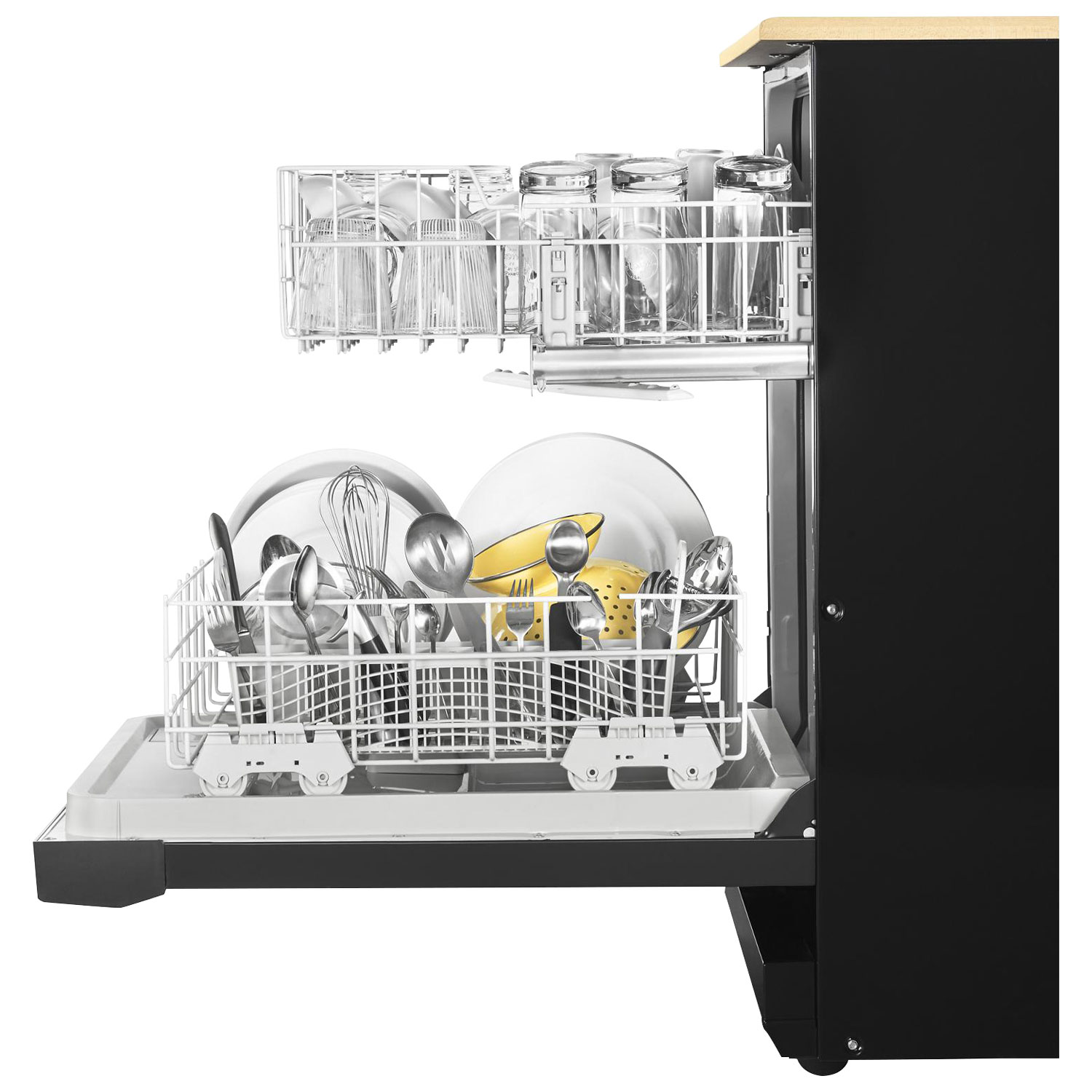 Whirlpool 24" 64dB Portable Dishwasher - Black