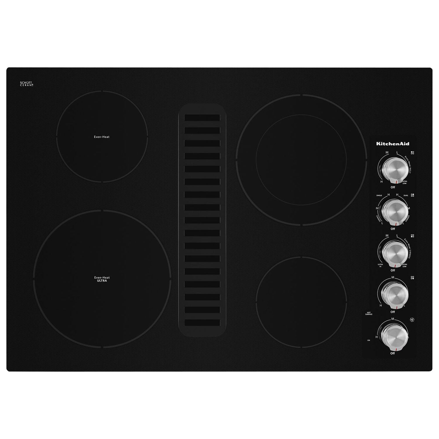 Surface de cuisson électrique lisse de 30 po de KitchenAid - Noir