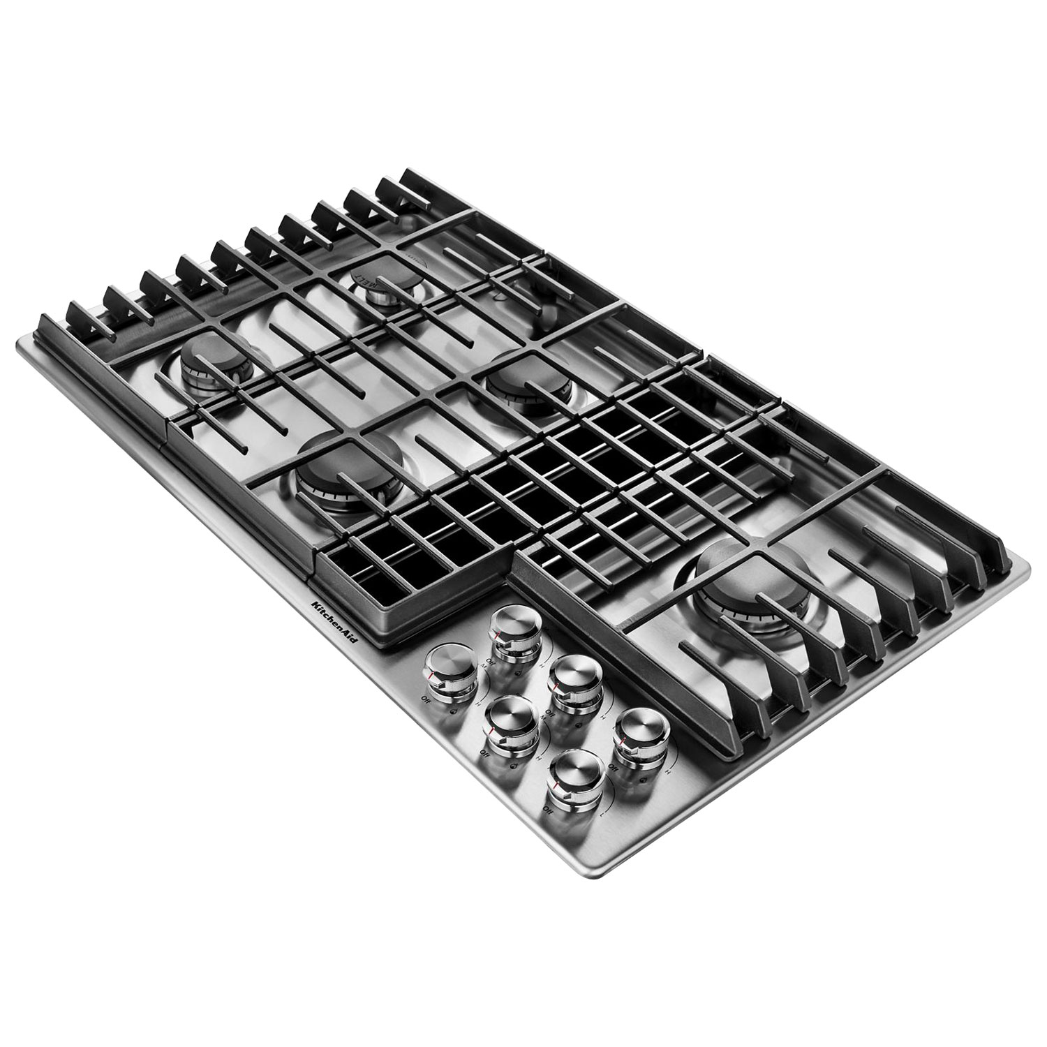 Surface de cuisson au gaz de 36 po à 5 brûleurs de KitchenAid - Acier inoxydable