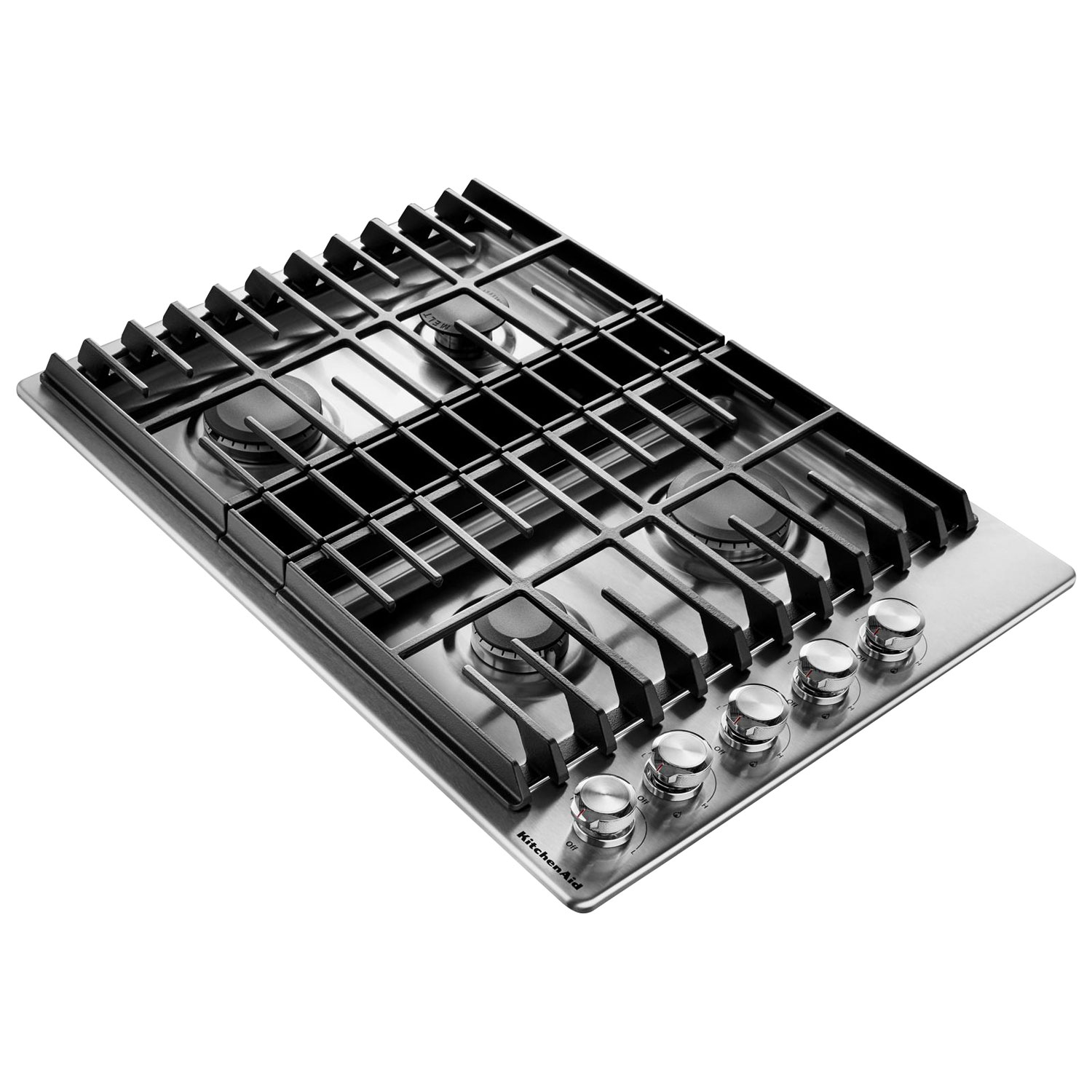 KitchenAid 30" 4-Burner Gas Cooktop - Stainless Steel