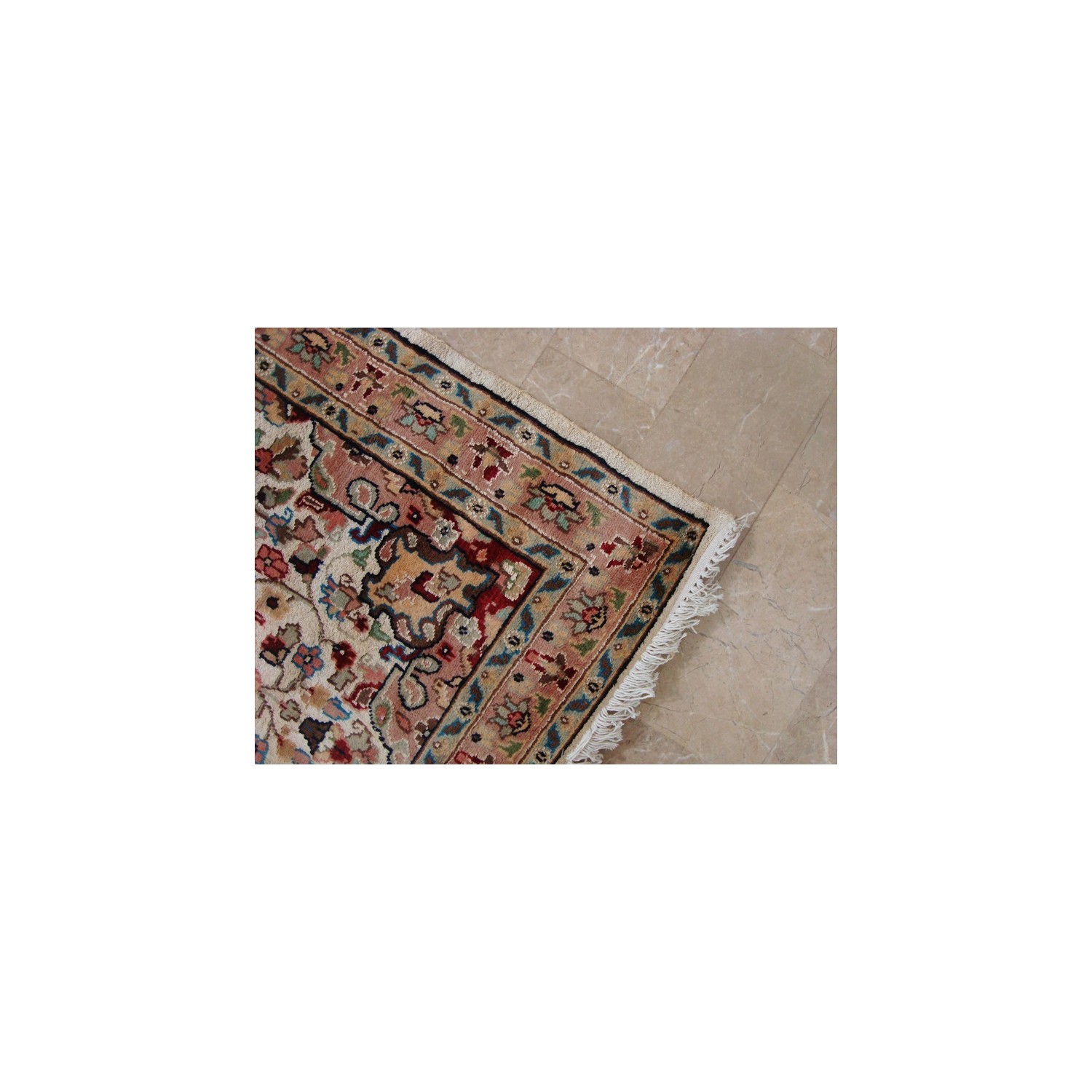 Excellent Love Ivory Medallion Flowers Area Rugs Wool Silk Hand Knotted Carpet'