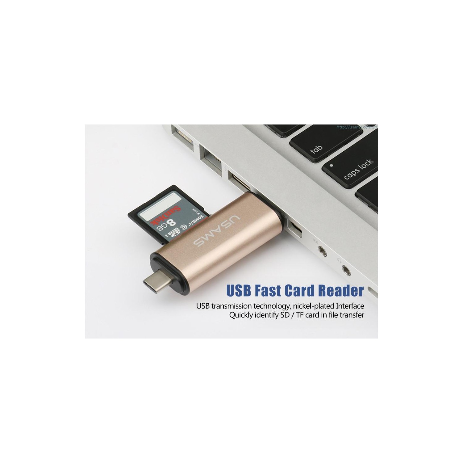 USAMS multi-function 3-in-1 Card Reader OTG Support