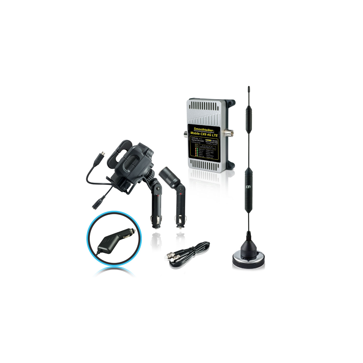 Smoothtalker Mobile CX6 30dB 6-Band 4G/5G Ready Extreme Power Cell Phone Signal Booster Kit