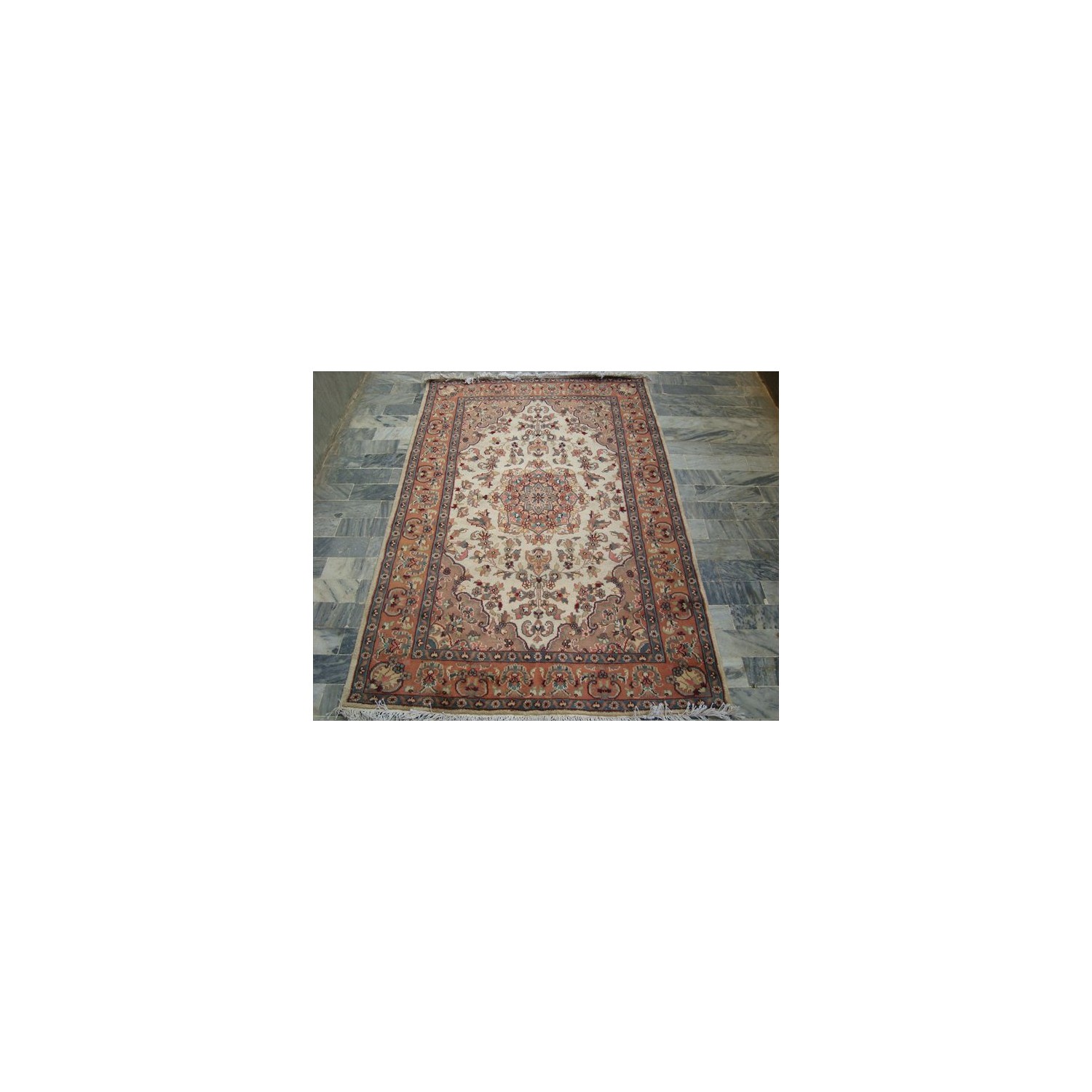 Guleaina Flowral Classic Designed Area Rug Hand Knotted Wool Silk Carpet'