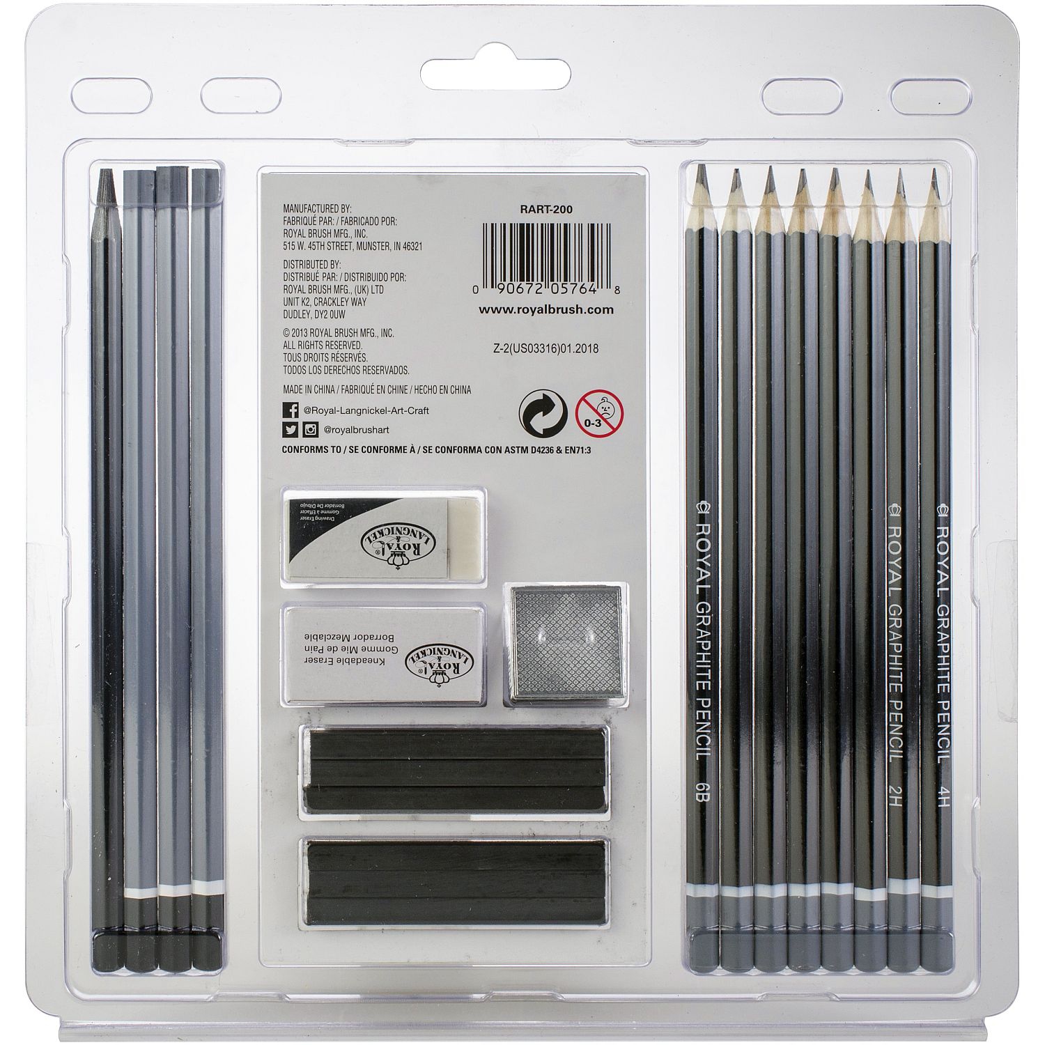 Royal Brush RART200 Essentials Artist Set-Sketching
