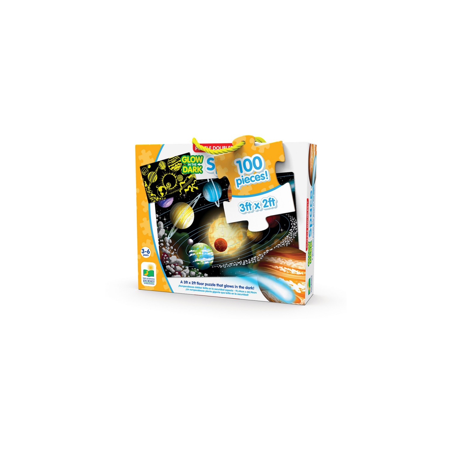 The Learning Journey 782545 Puzzle Doubles Glow In The Dark-Space