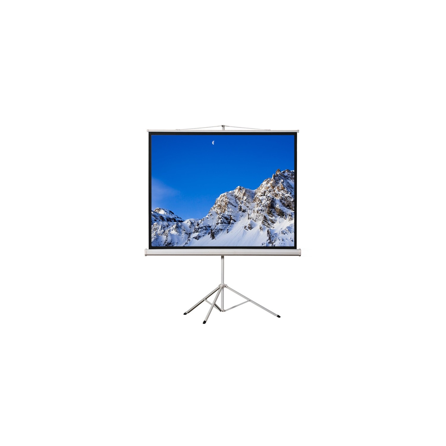 EluneVision 96"*96" Portable Tripod Manual Pull-up Screen
