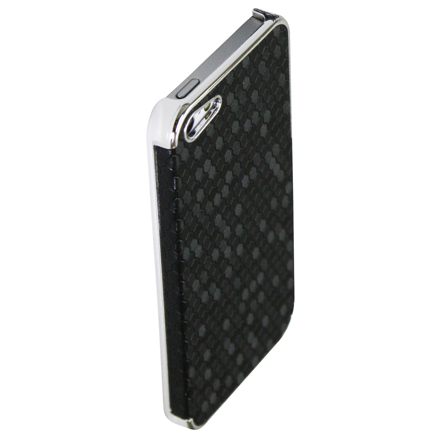 Exian Fitted Hard Shell Case for iPhone SE;iPhone 5S;iPhone 5 - Silver;Black