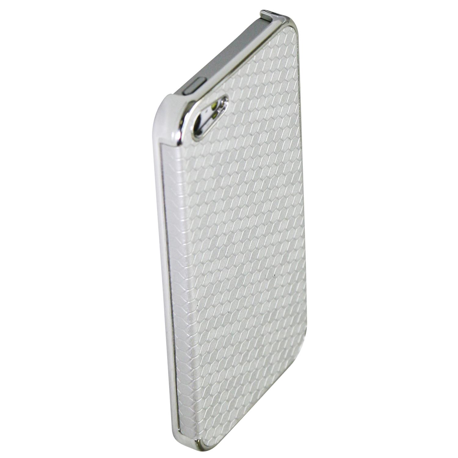 Exian Fitted Hard Shell Case for iPhone SE;iPhone 5S;iPhone 5 - Silver