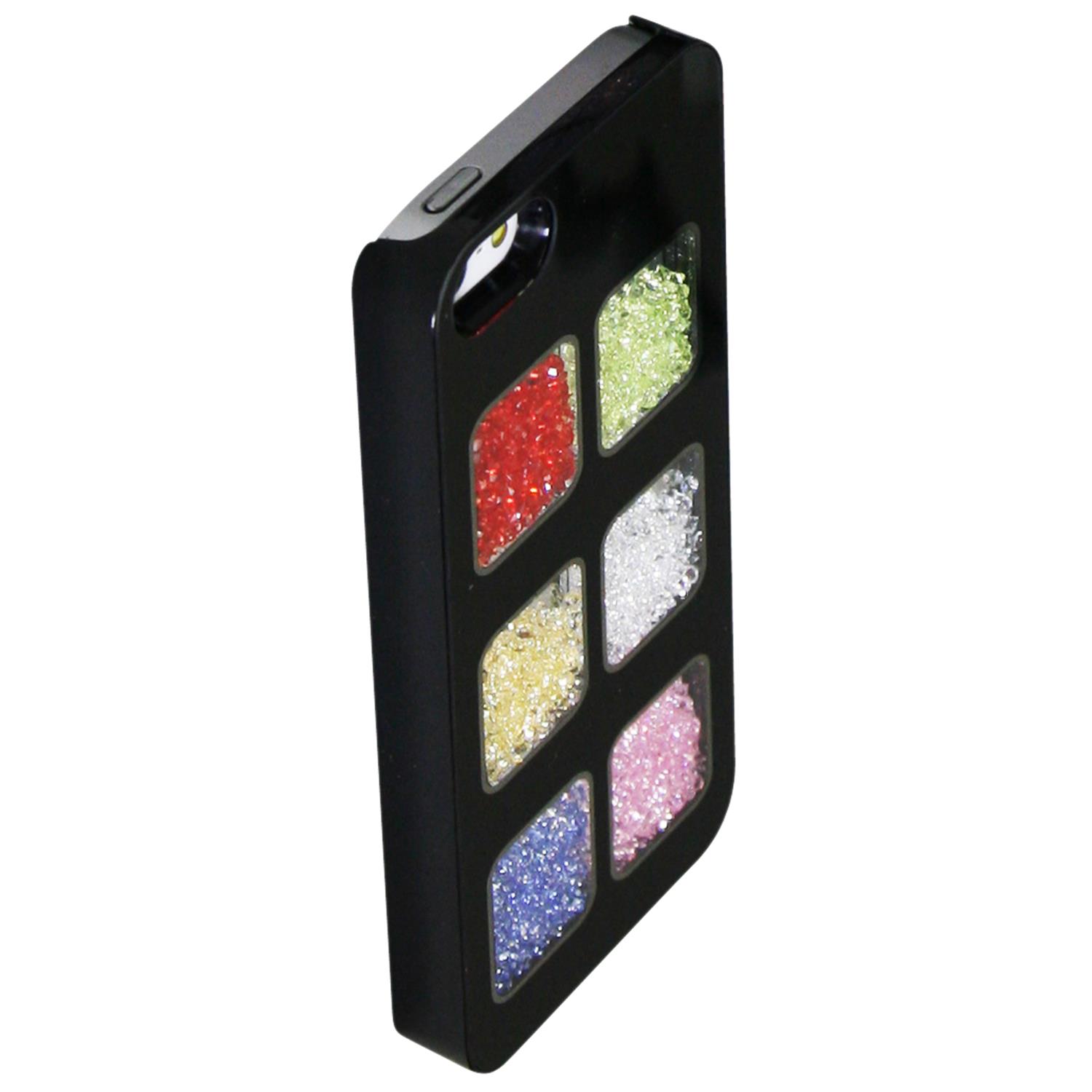 Étui rigide ajusté d’Exian pour iPhone se; iPhone 5S; iPhone 5 - Noir