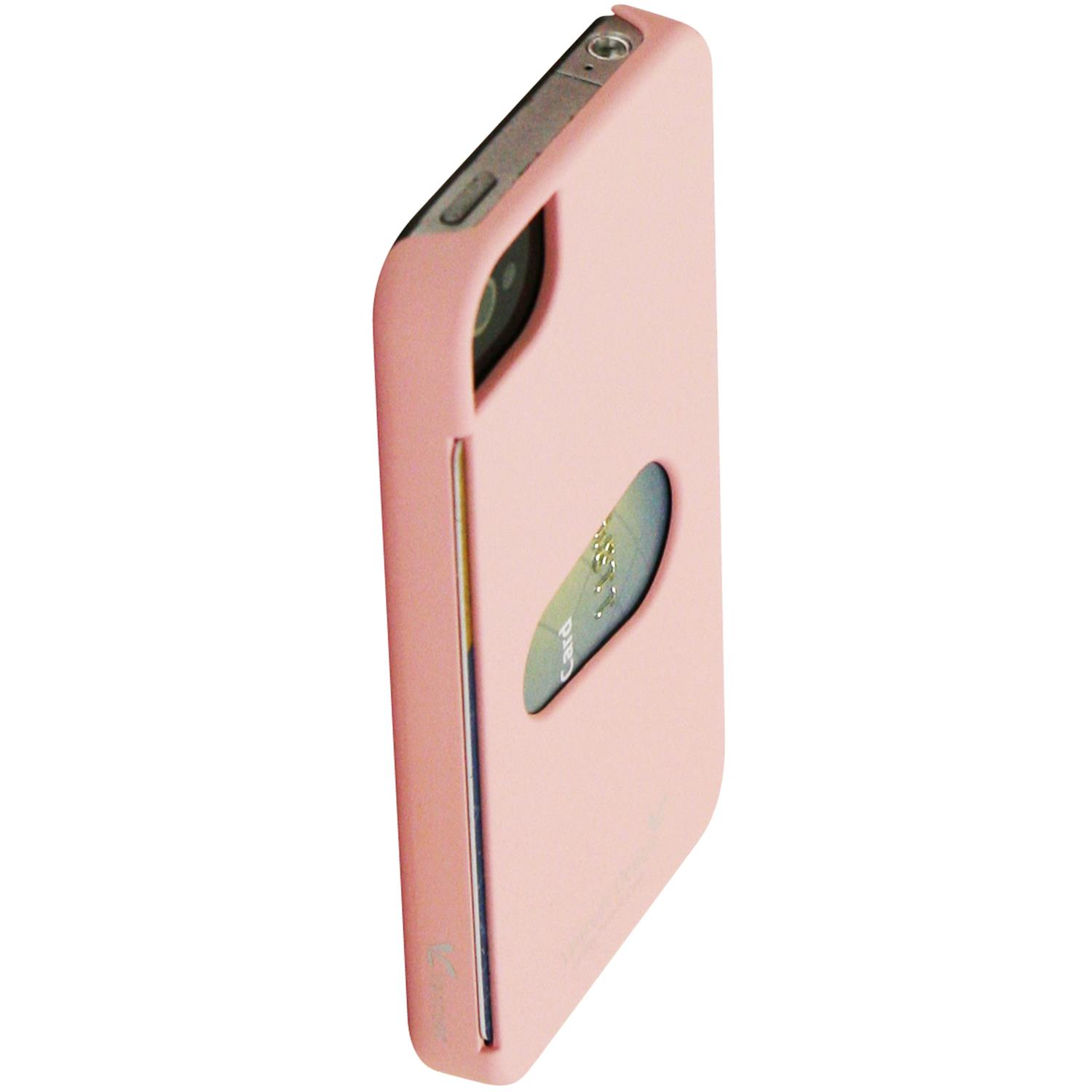 Exian Fitted Hard Shell Case for iPhone 4S;iPhone 4 - Pink