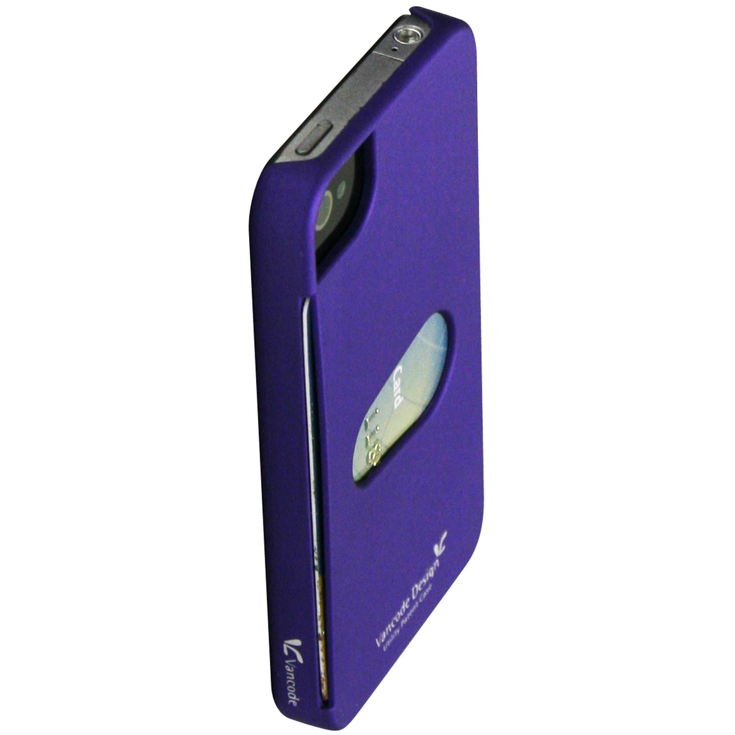 Exian Fitted Hard Shell Case for iPhone 4S;iPhone 4 - Purple