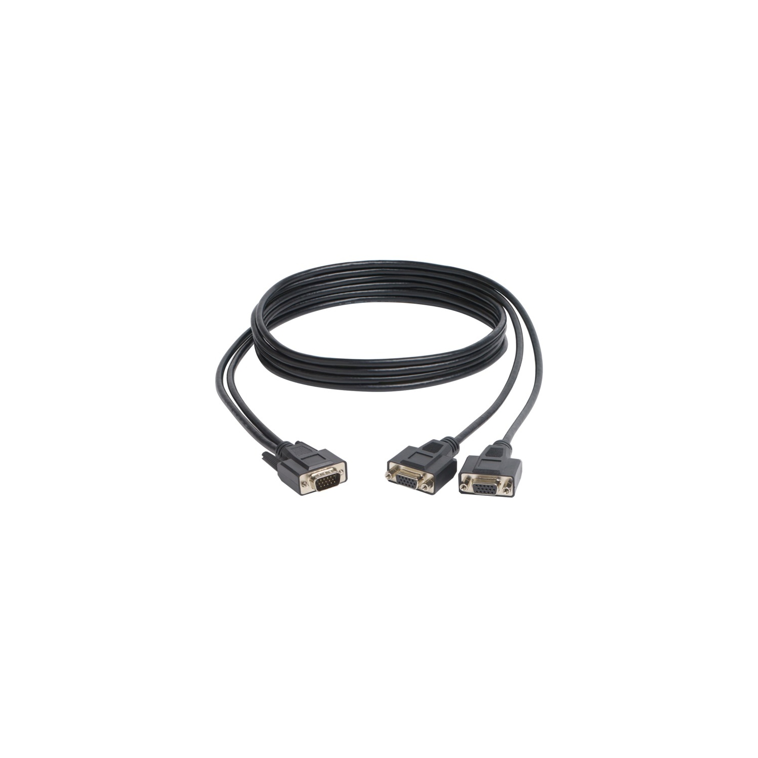 Tripp Lite High Resolution VGA Monitor Y Splitter Cable (HD15 M to 2x HD15 F), 6-ft