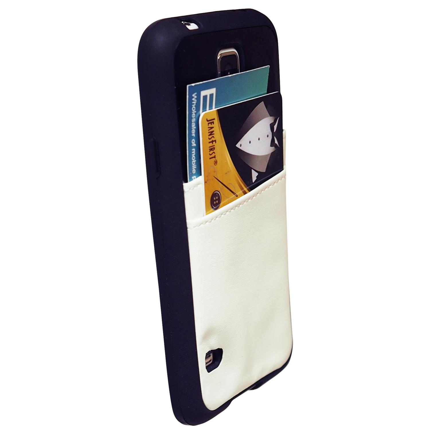 Étui souple ajusté d’Exian pour Galaxy S5 de Samsung - Noir-blanc