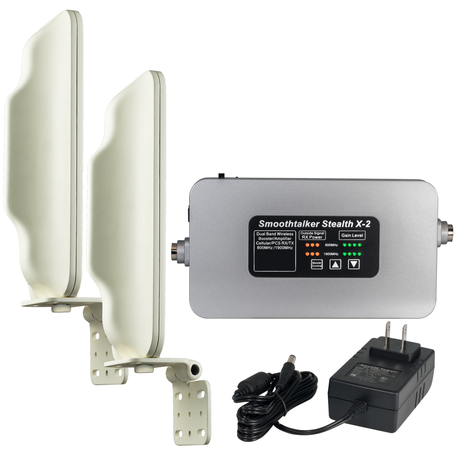 Smoothtalker Stealth X2 65db Extreme Power Dual-Band Building Cell Phone Signal booster Kit. Covers up to 8,000 sq. ft.