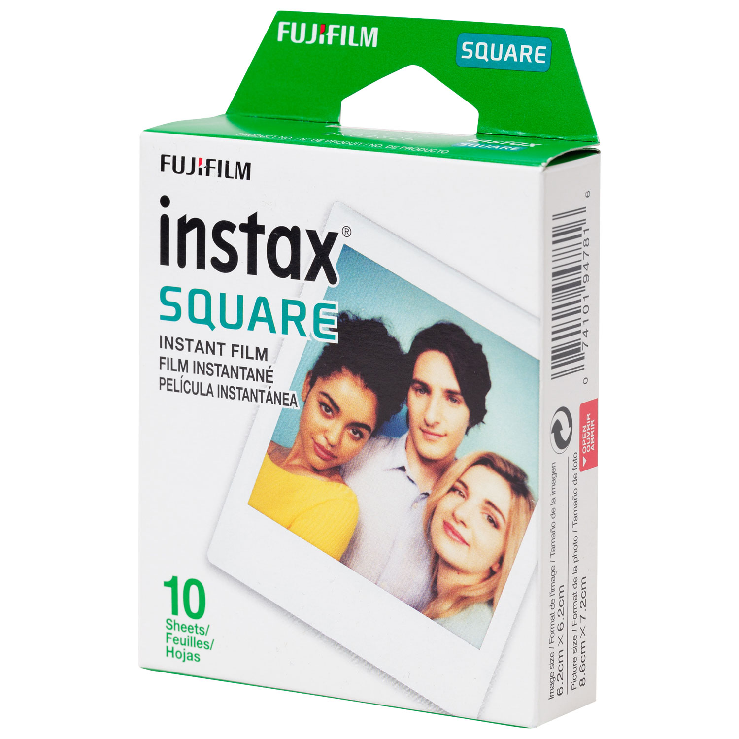 Film à développement instantané pour Instax Square de Fujifilm - 10 feuilles