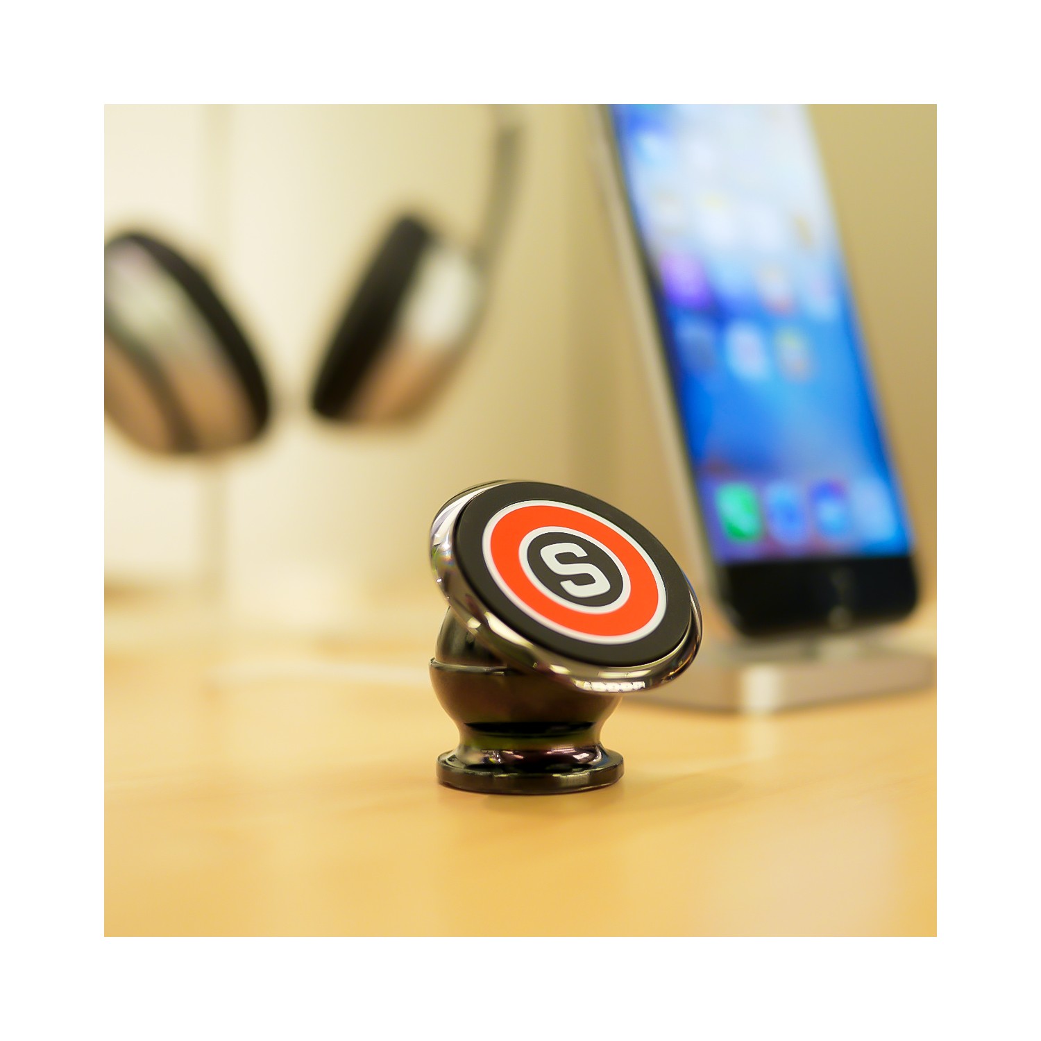 Support de téléphone magnétique 3-en-1 de KhatamiCo - Rose - expédition gratuite