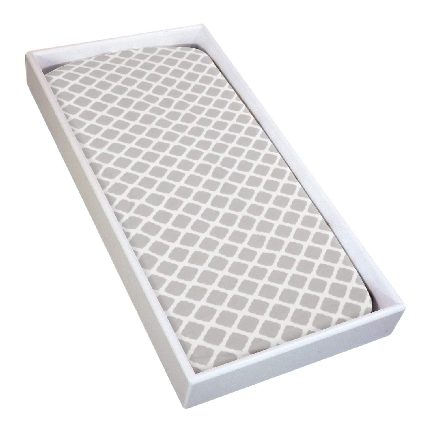 Drap &agrave; langer en flanelle de Kushies - Treillis Gris