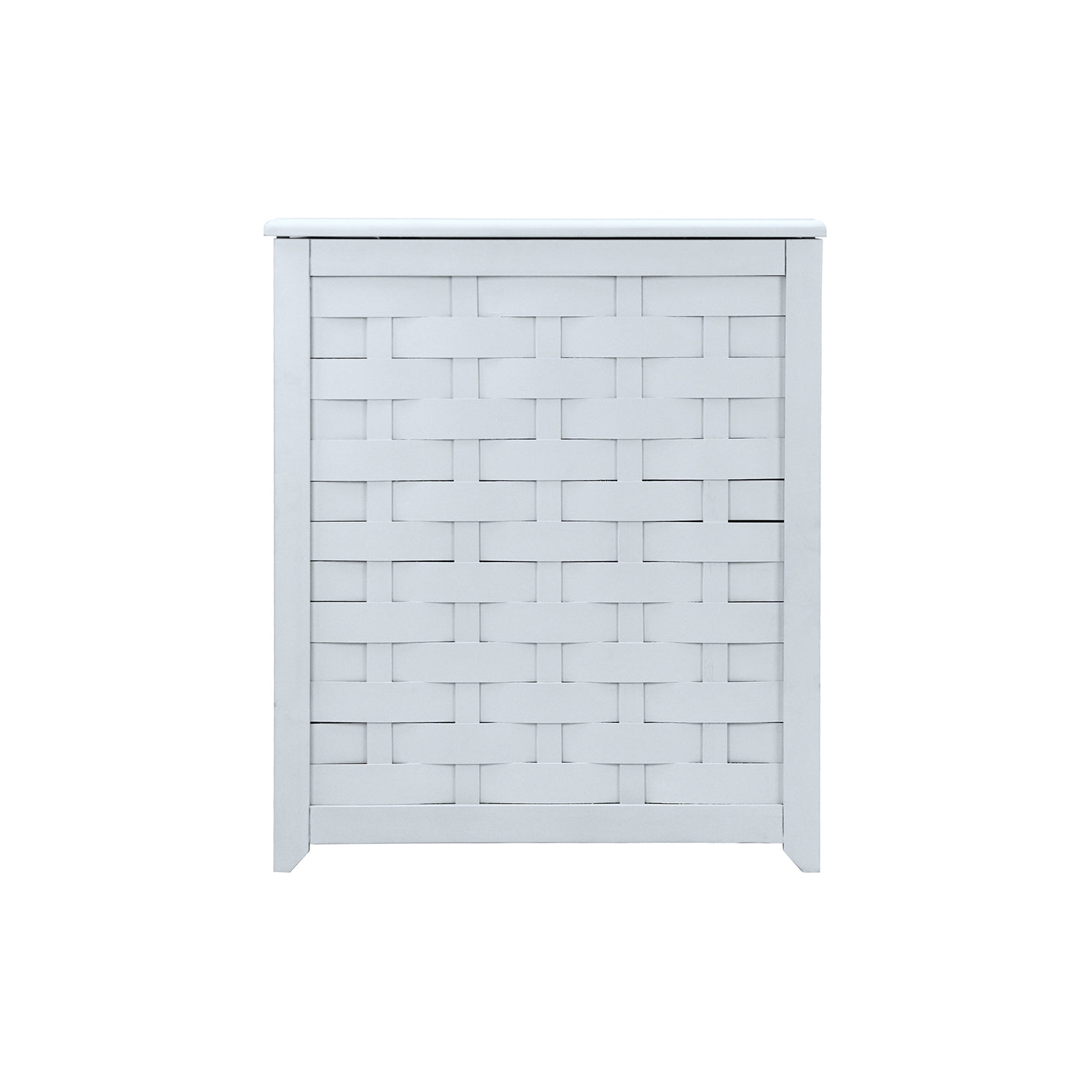 Oceanstar RHV0103W-White Finished Laundry Hamper with Interior Bag