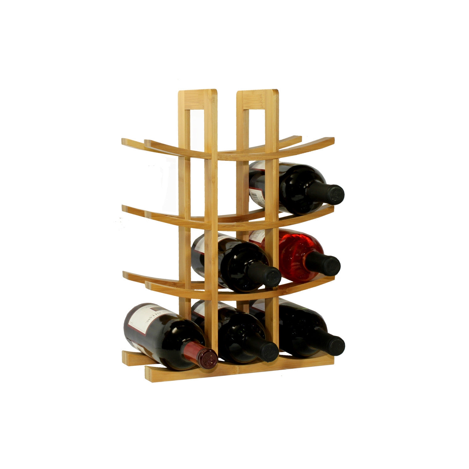 Oceanstar 12-Bottle Natural Bambbo Wine Rack WR1149
