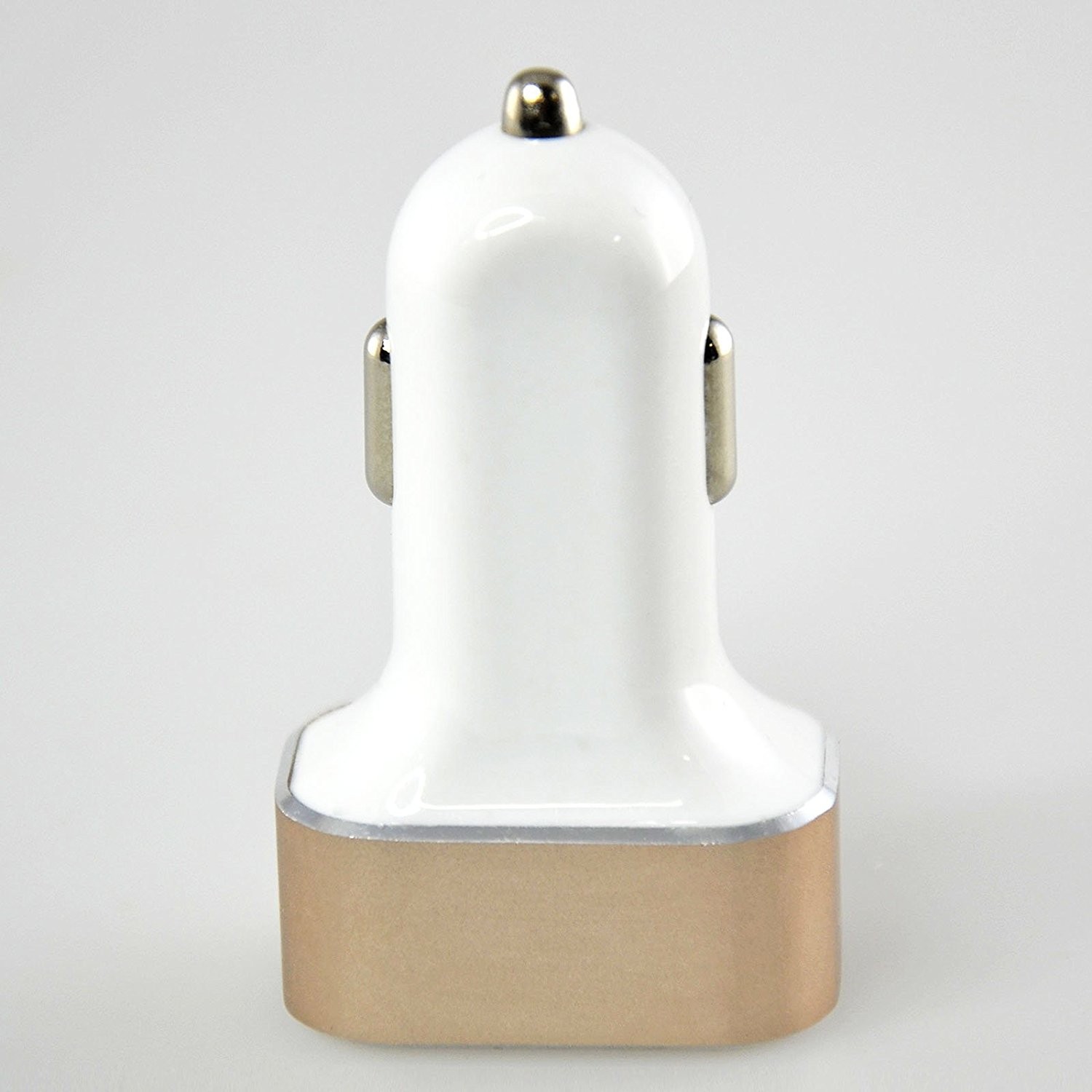 5.1A 3 USB Output Wide Electronic Device Car Charger Supporting Sonic Speed Charging - White