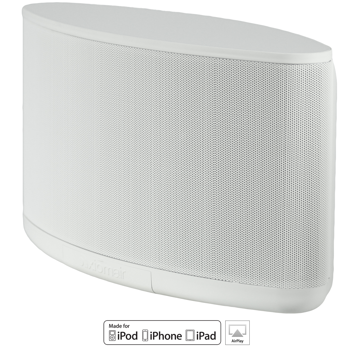 AxiomAir Portable Wireless Wifi Speaker - White with Microphone Inputs