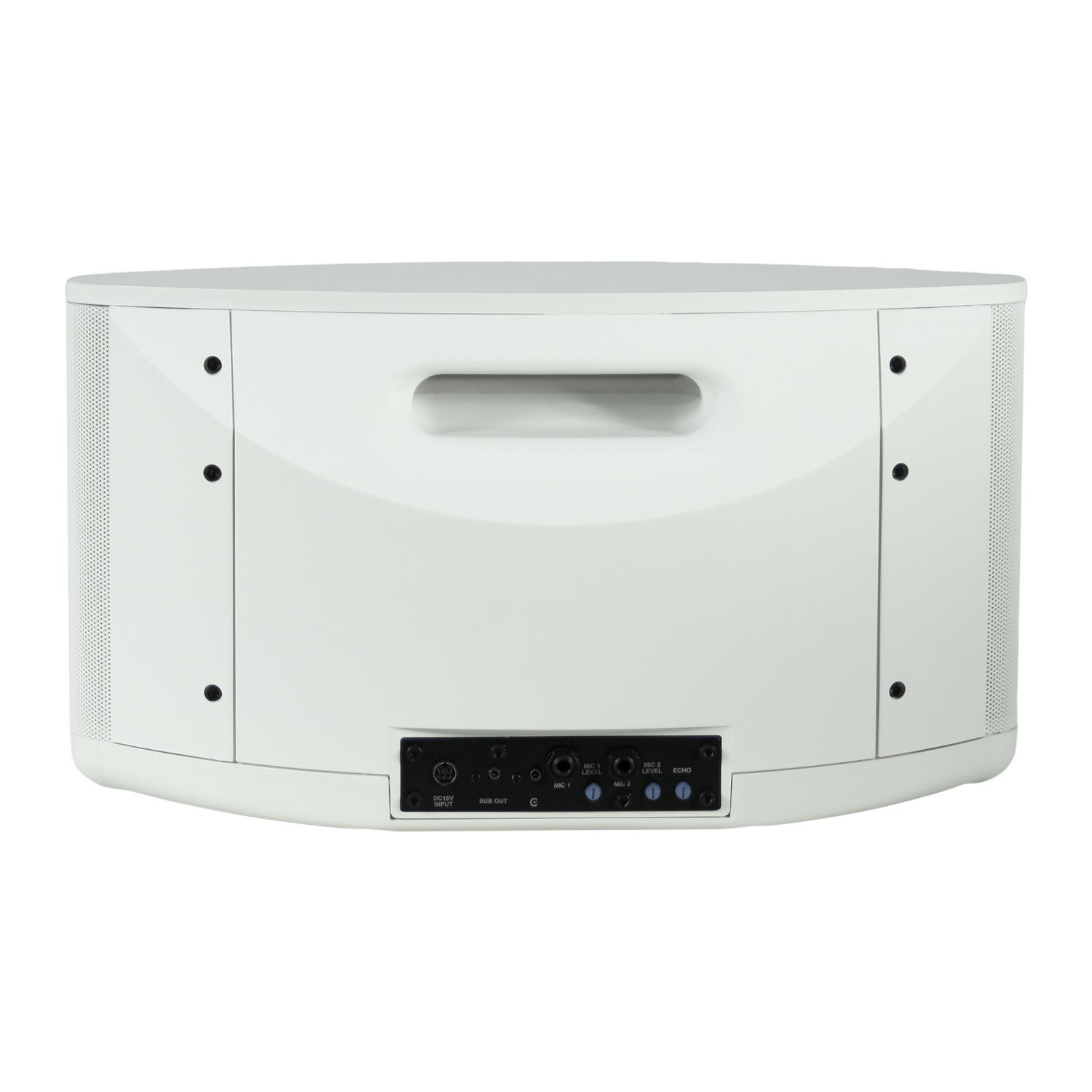 AxiomAir Portable Wireless Wifi Speaker - White with Microphone Inputs