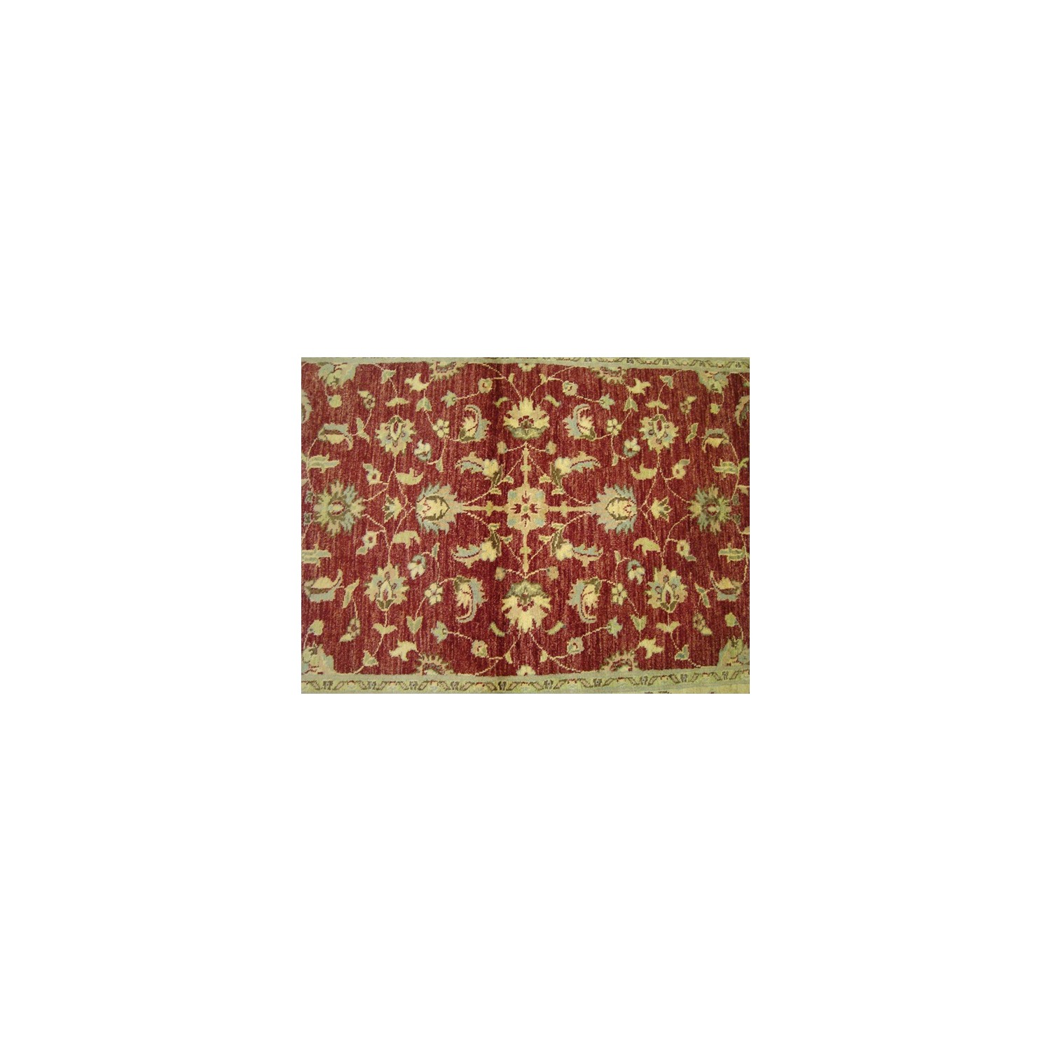 Chobi Mahal Zeigler Exclusive Vege Dyed Area Rug Hand Knotted Wool Carpet'