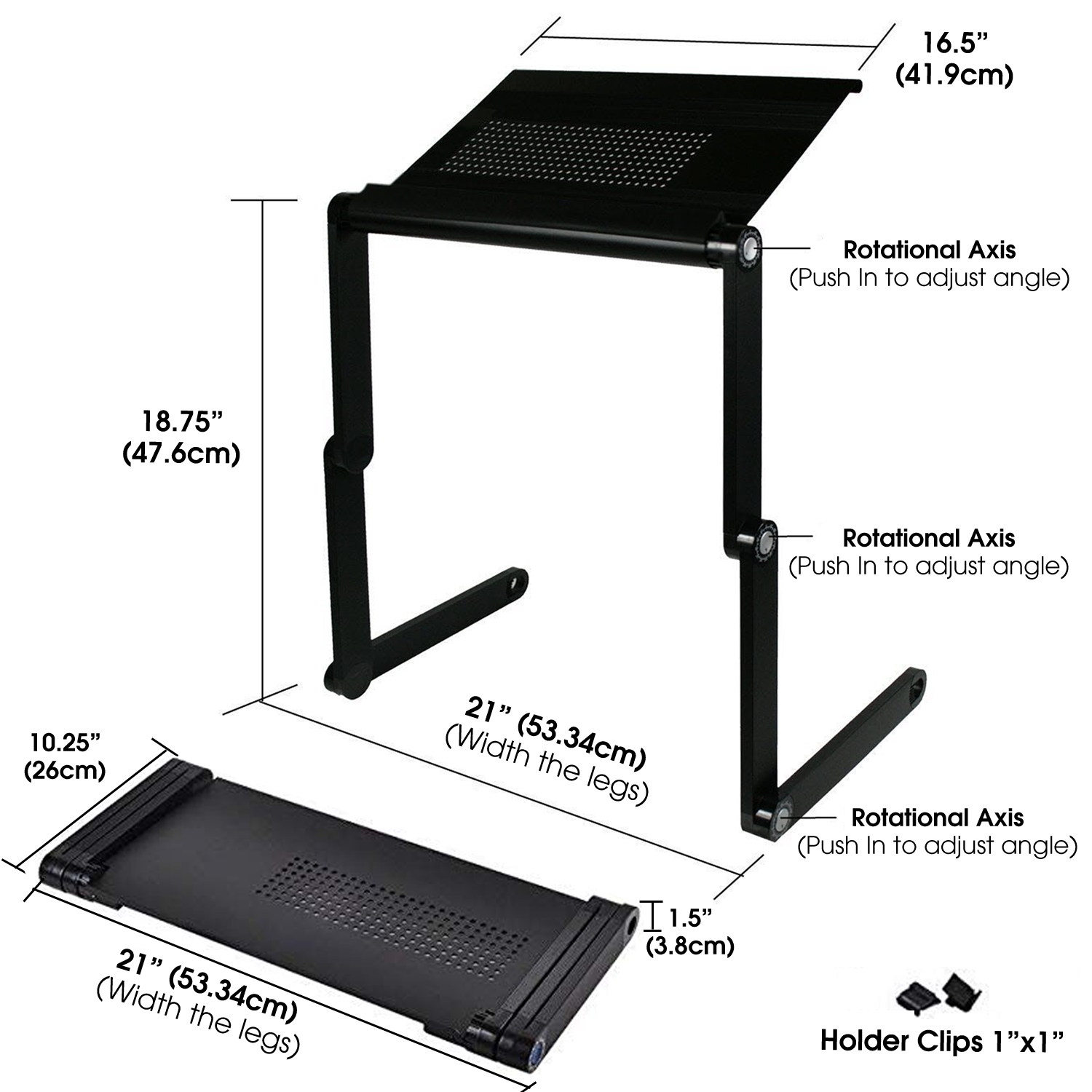 anthrodesk laptop mount arm with desk clamp